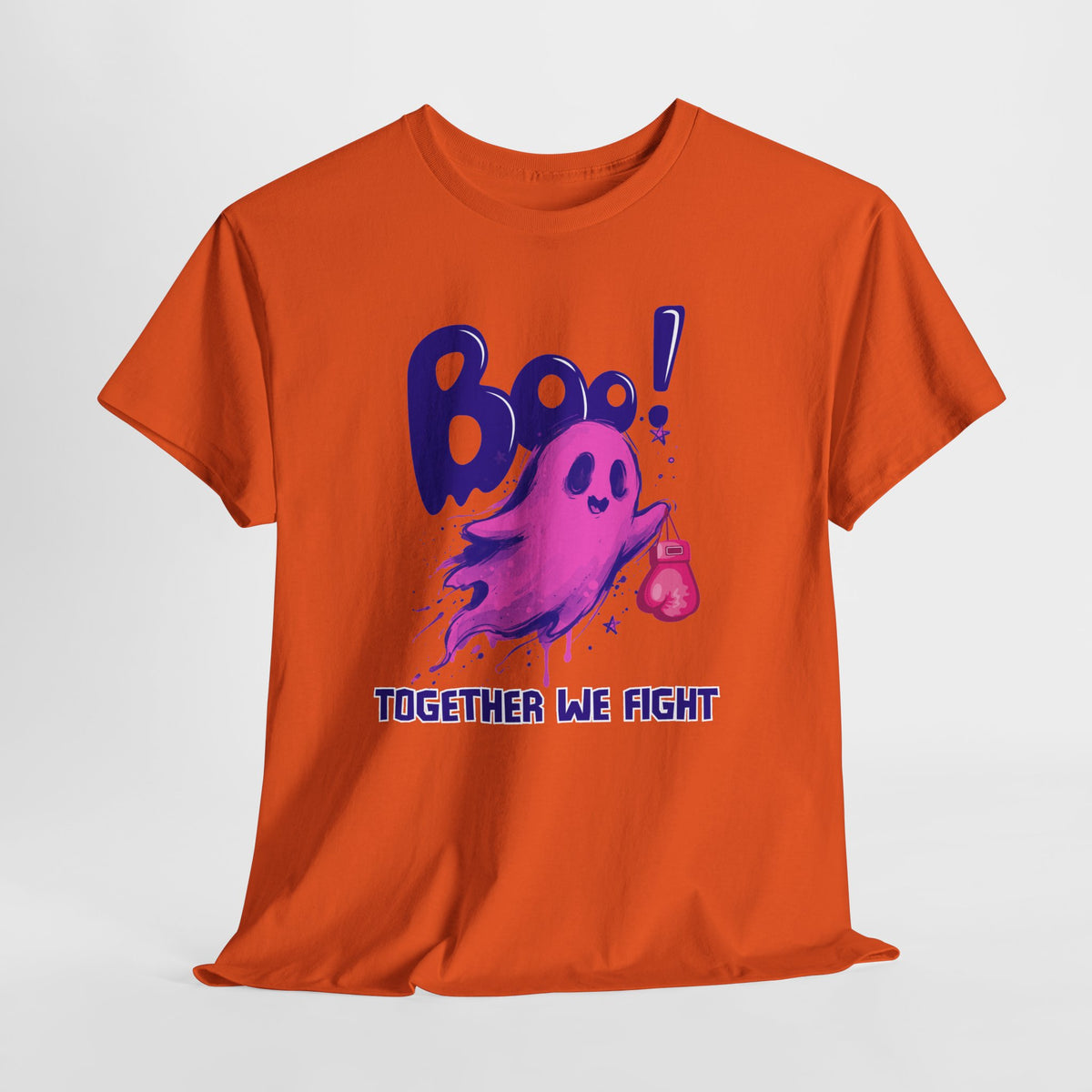 Boo! Together We Fight Tee — Pink Ghost Breast Cancer Awareness T-Shirt
