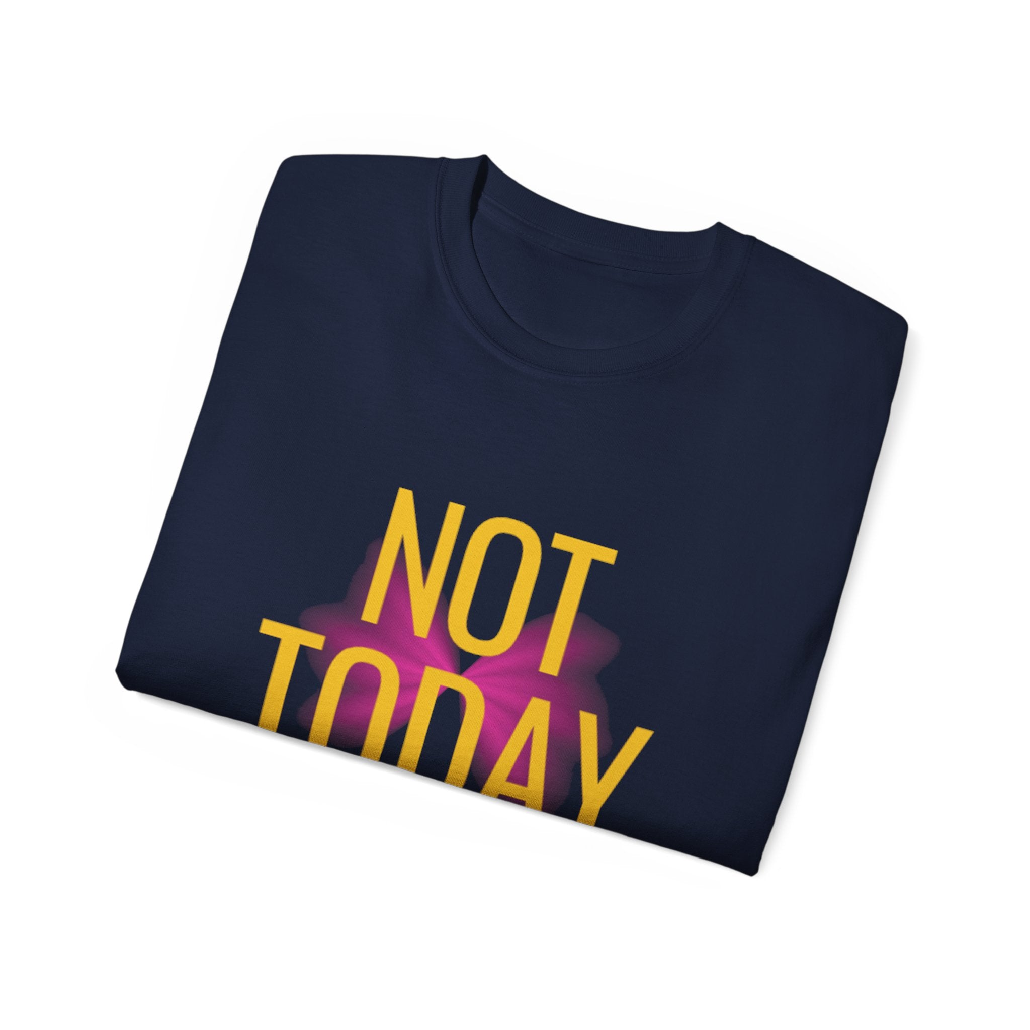 Not Today Cancer T-Shirt — Inspirational Cancer Awareness Tee with Pink Ribbon
