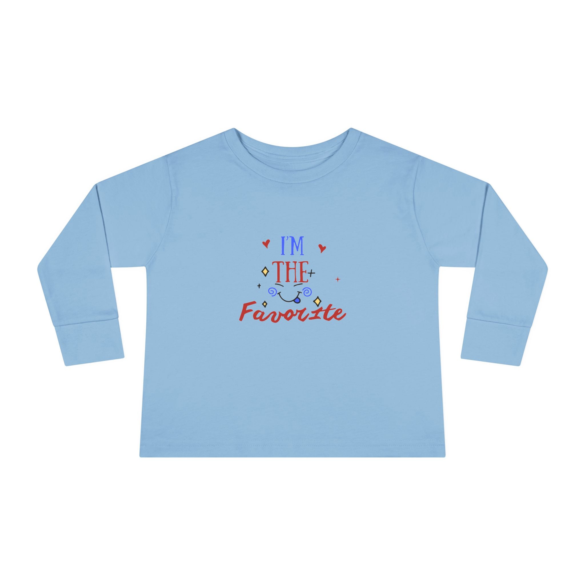 Toddler Long Sleeve Tee — "I'm the Favorite" Patriotic Baby Shirt