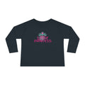 Little Princess Toddler Long Sleeve Tee – Pink Tiara & Heart Graphic