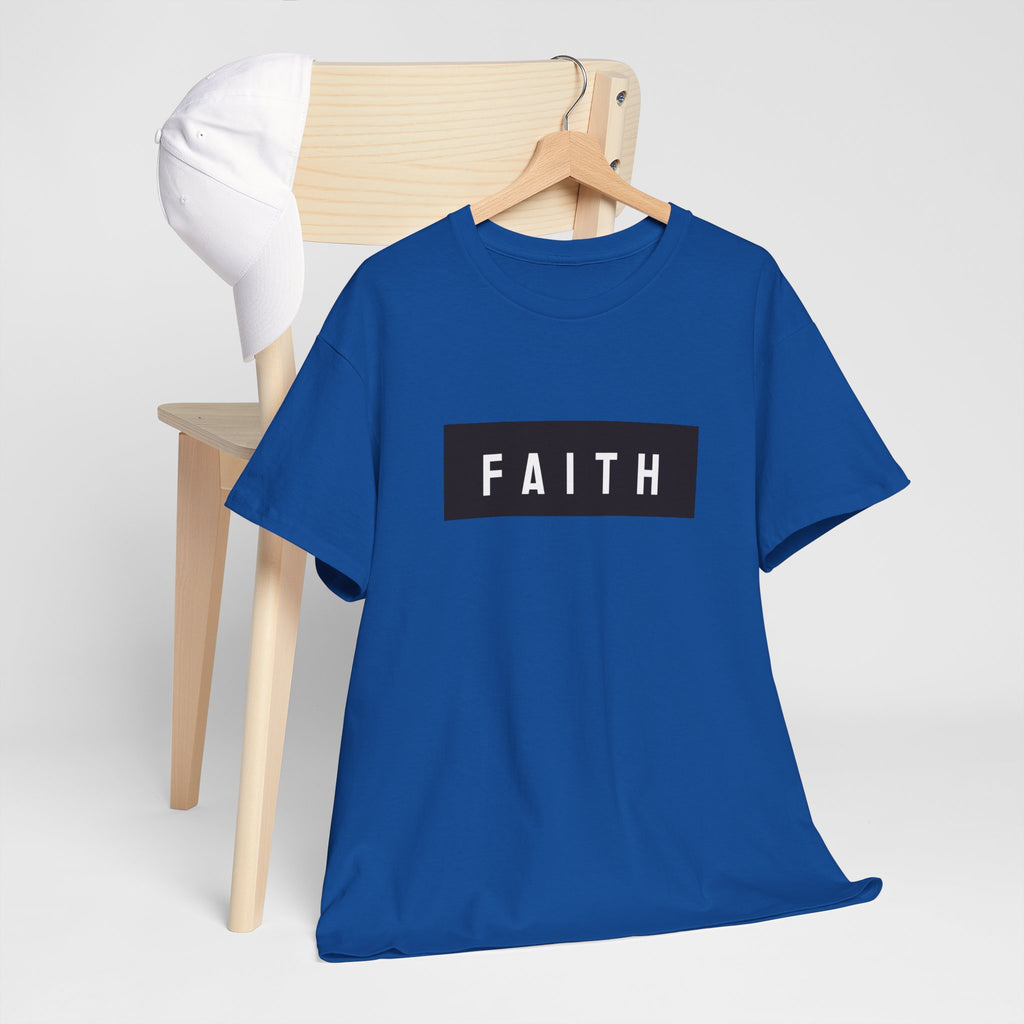 Faith Graphic Tee — Minimal Black Box Christian T-Shirt