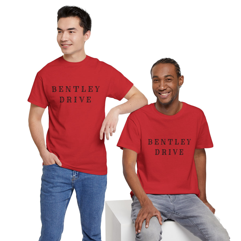 Bentley Drive Tee — Minimal Vintage Script T‑Shirt