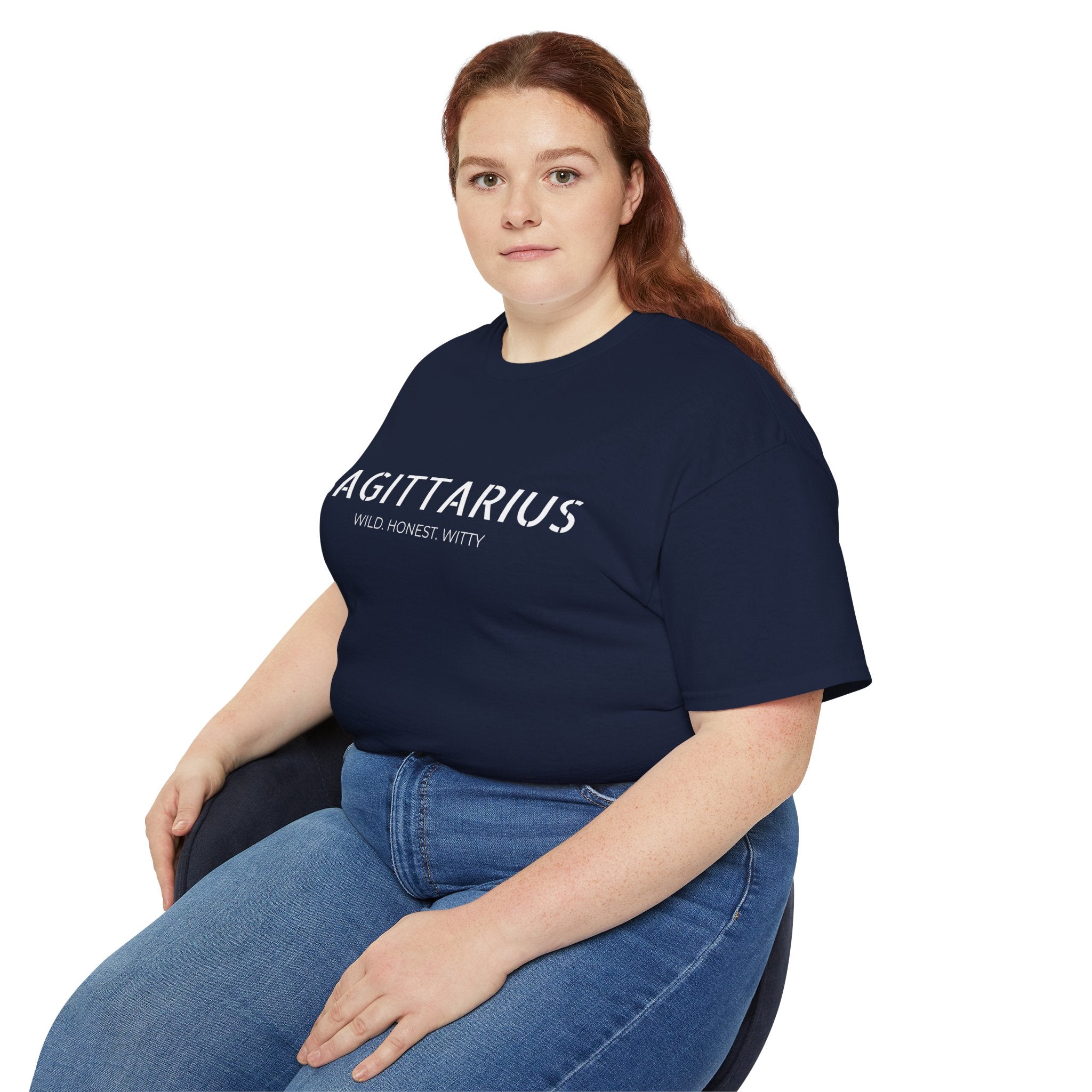 Sagittarius Tee — "Wild. Honest. Witty." Zodiac Shirt for Astrology Lovers