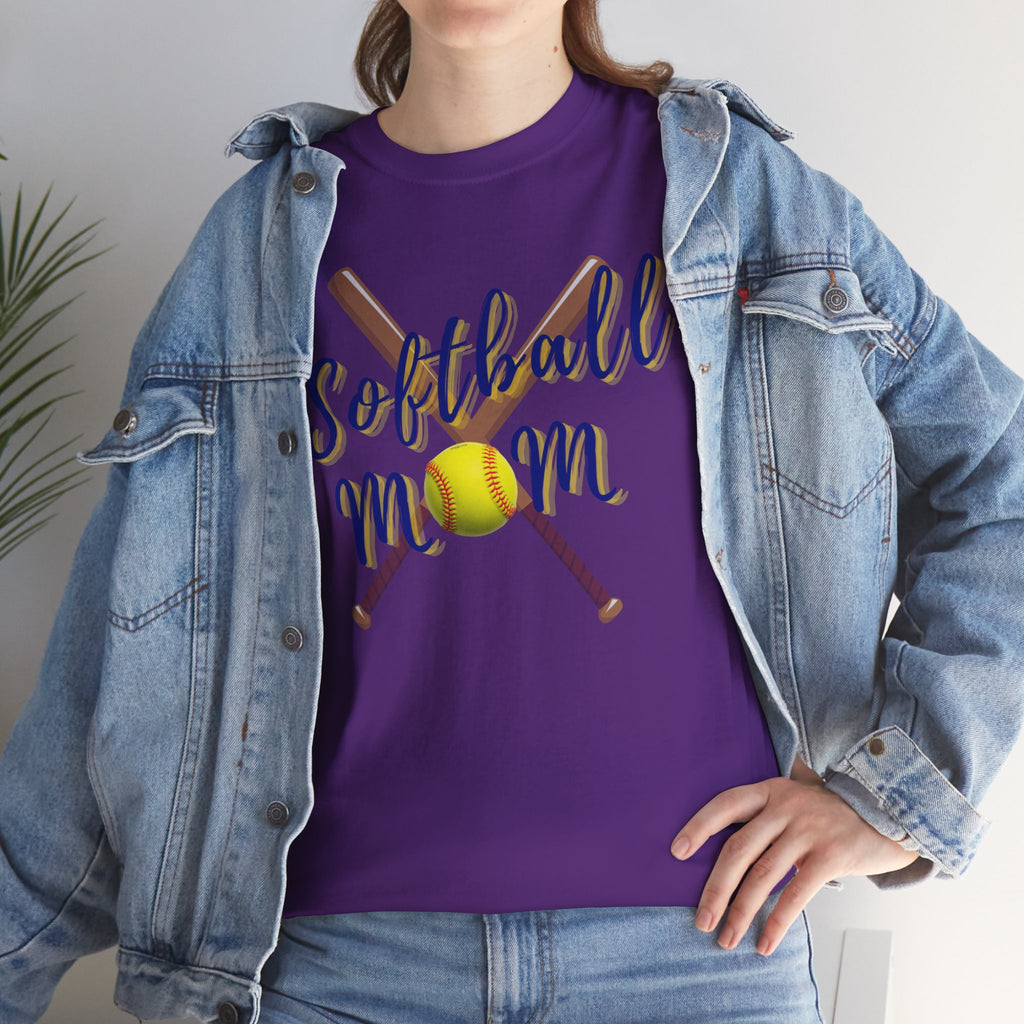 Softball Mom T-Shirt — Bat & Ball Graphic Tee
