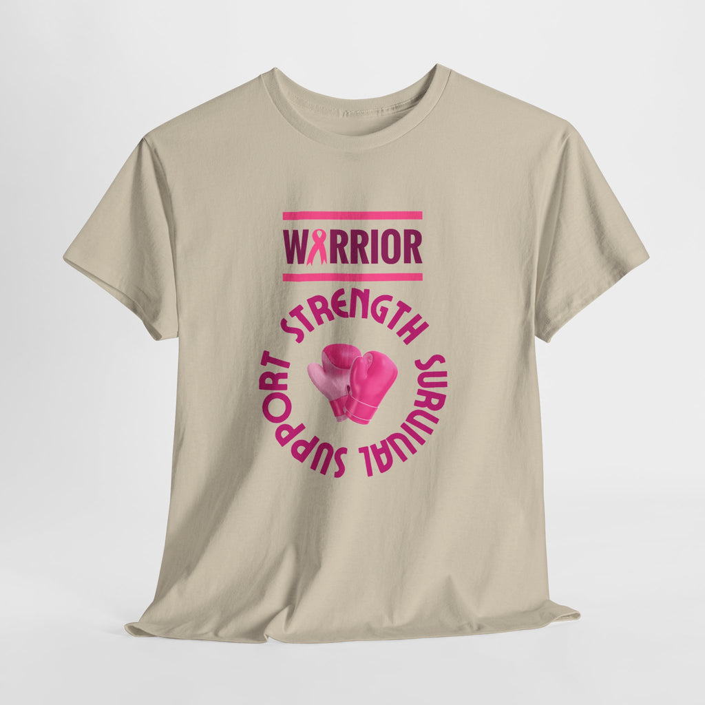 Breast Cancer Warrior T-Shirt — Strength, Support, Survival Pink Gloves Design