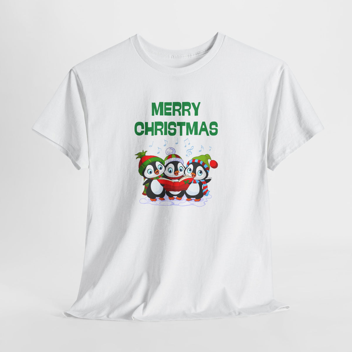 Merry Christmas Penguin Trio Holiday T-Shirt