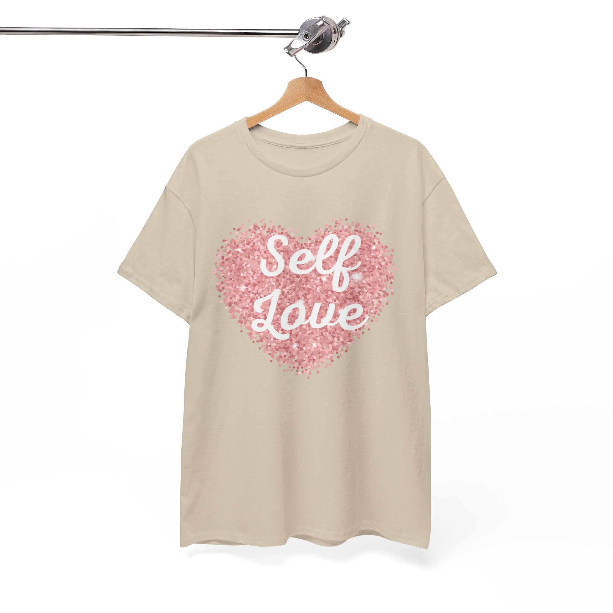 Self Love Tee — Pink Heart Mental Health Awareness Shirt