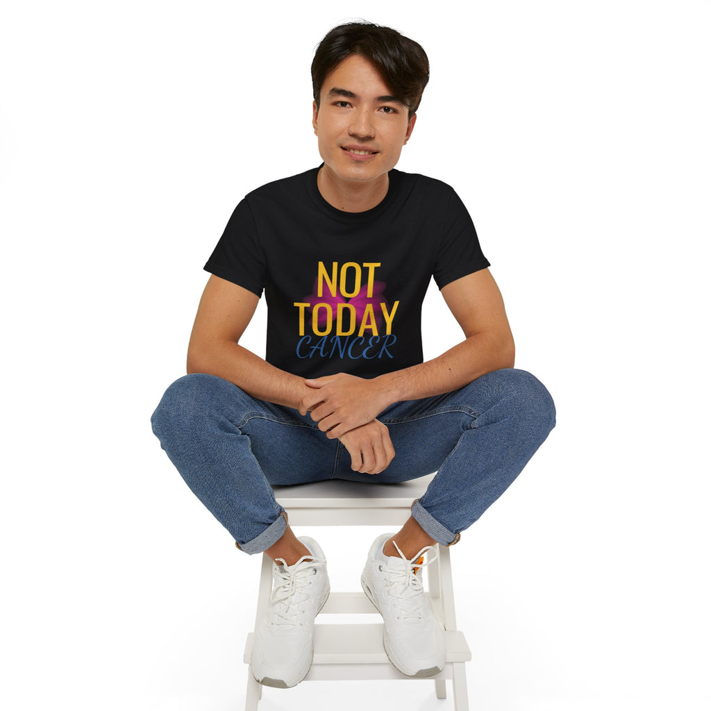 Not Today Cancer T-Shirt — Inspirational Cancer Awareness Tee with Pink Ribbon