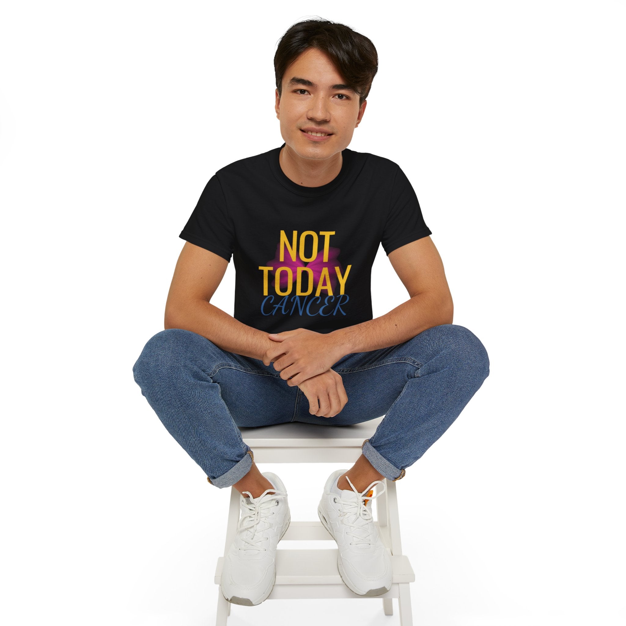 Not Today Cancer T-Shirt — Inspirational Cancer Awareness Tee with Pink Ribbon