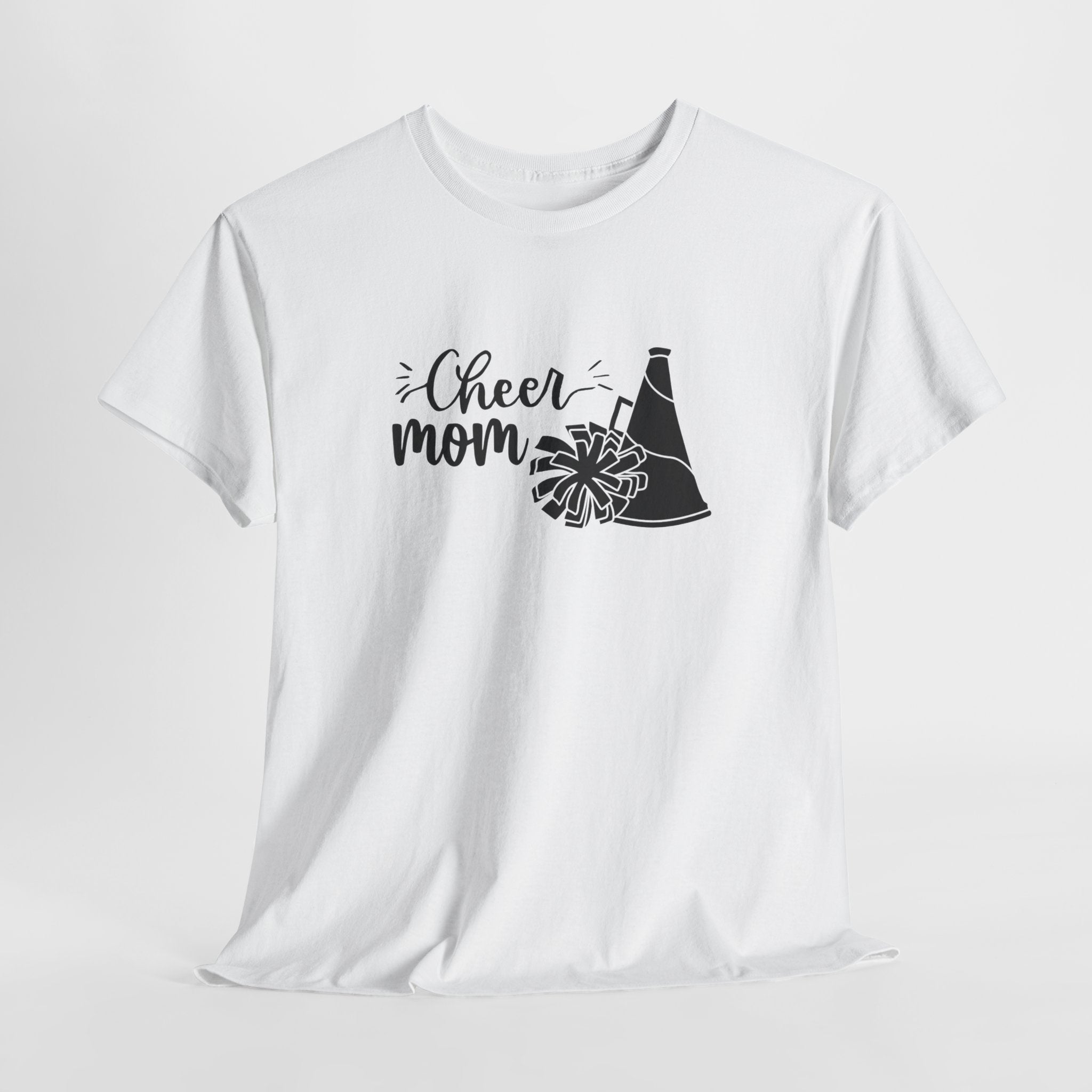 Cheer Mom T-Shirt — Pom Pom & Megaphone Mom Tee