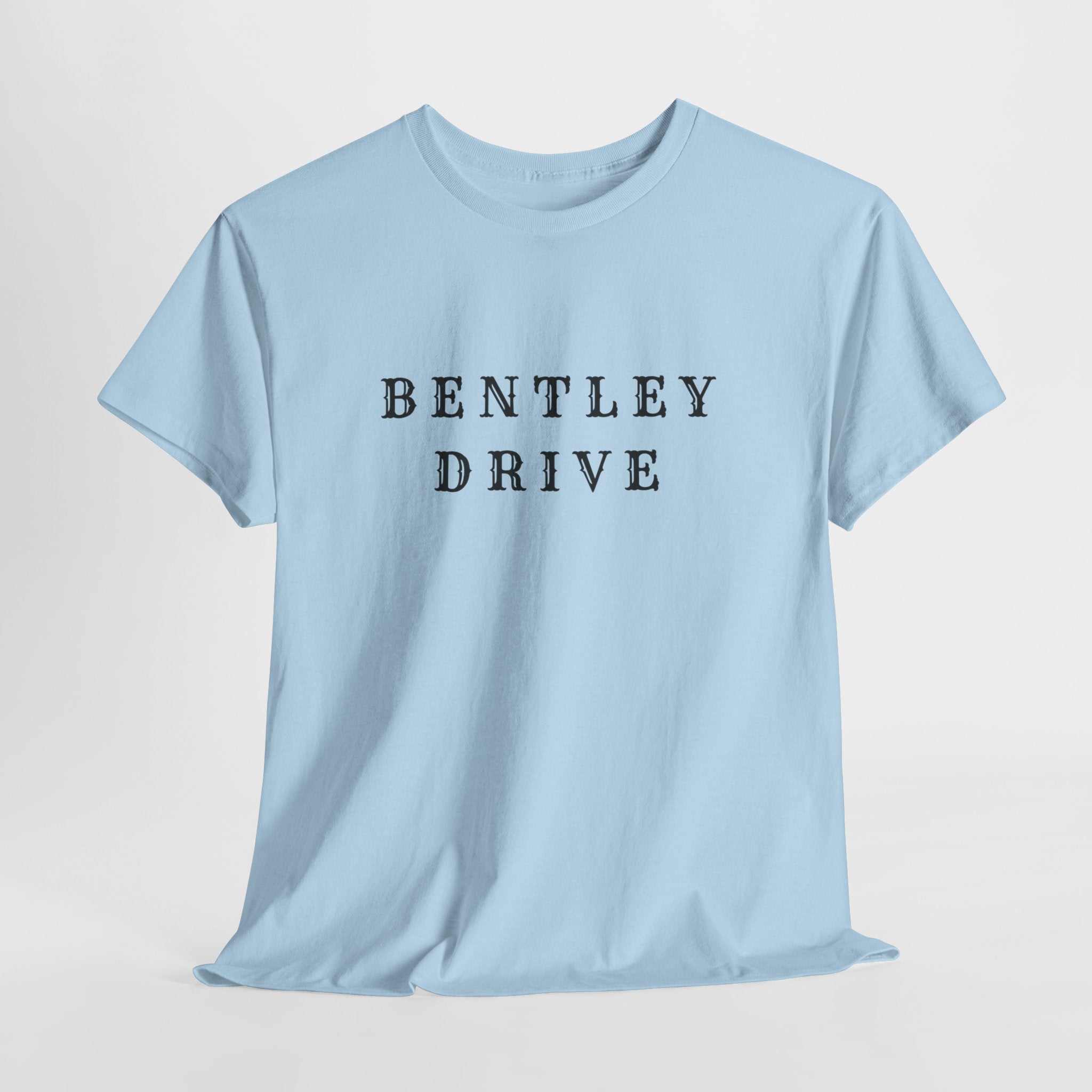 Bentley Drive Tee — Minimal Vintage Script T‑Shirt