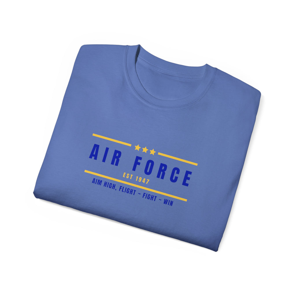 Air Force Vintage Stripe Tee — "Air Force" Graphic T-Shirt