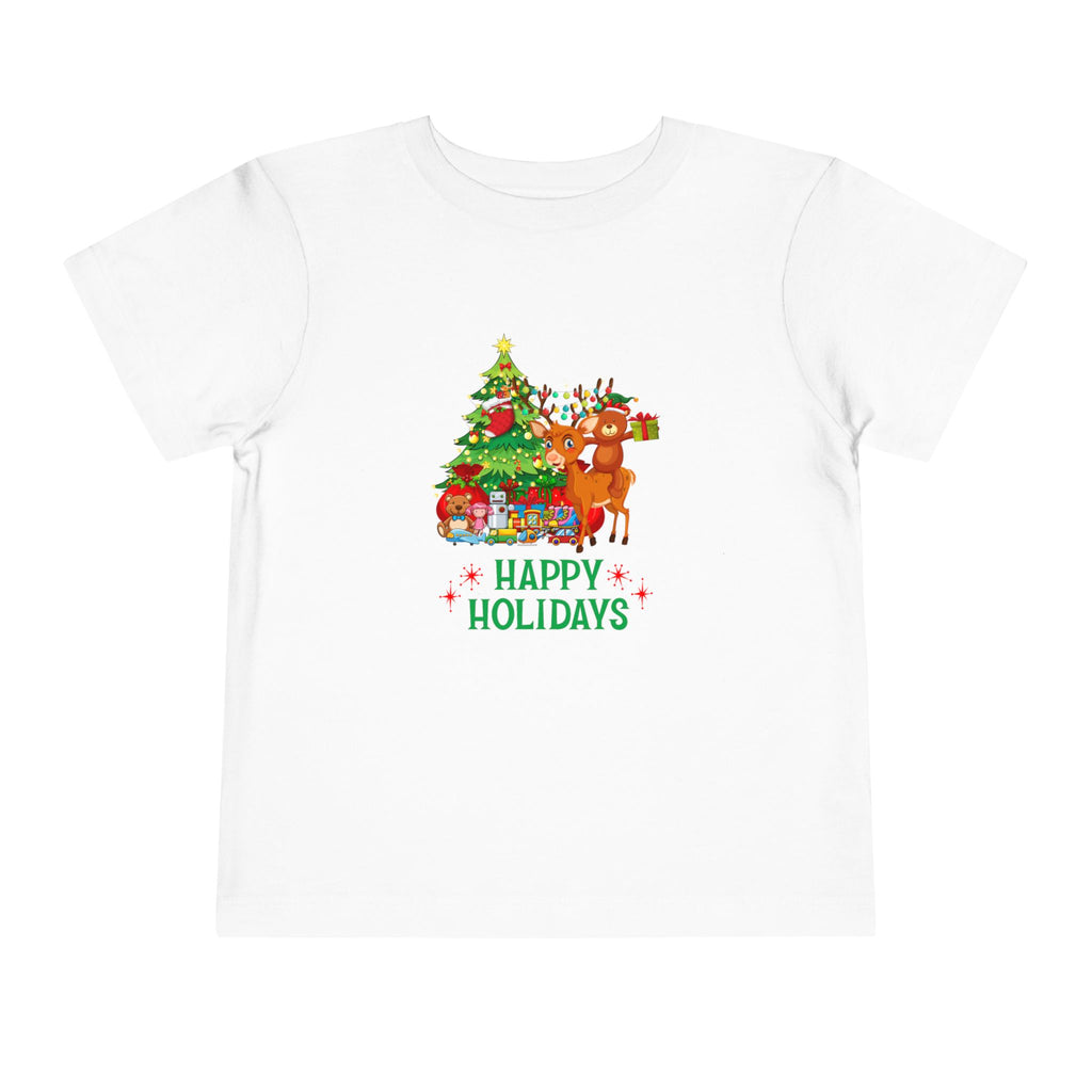 Happy Holidays Christmas Toddler Short Sleeve Tee