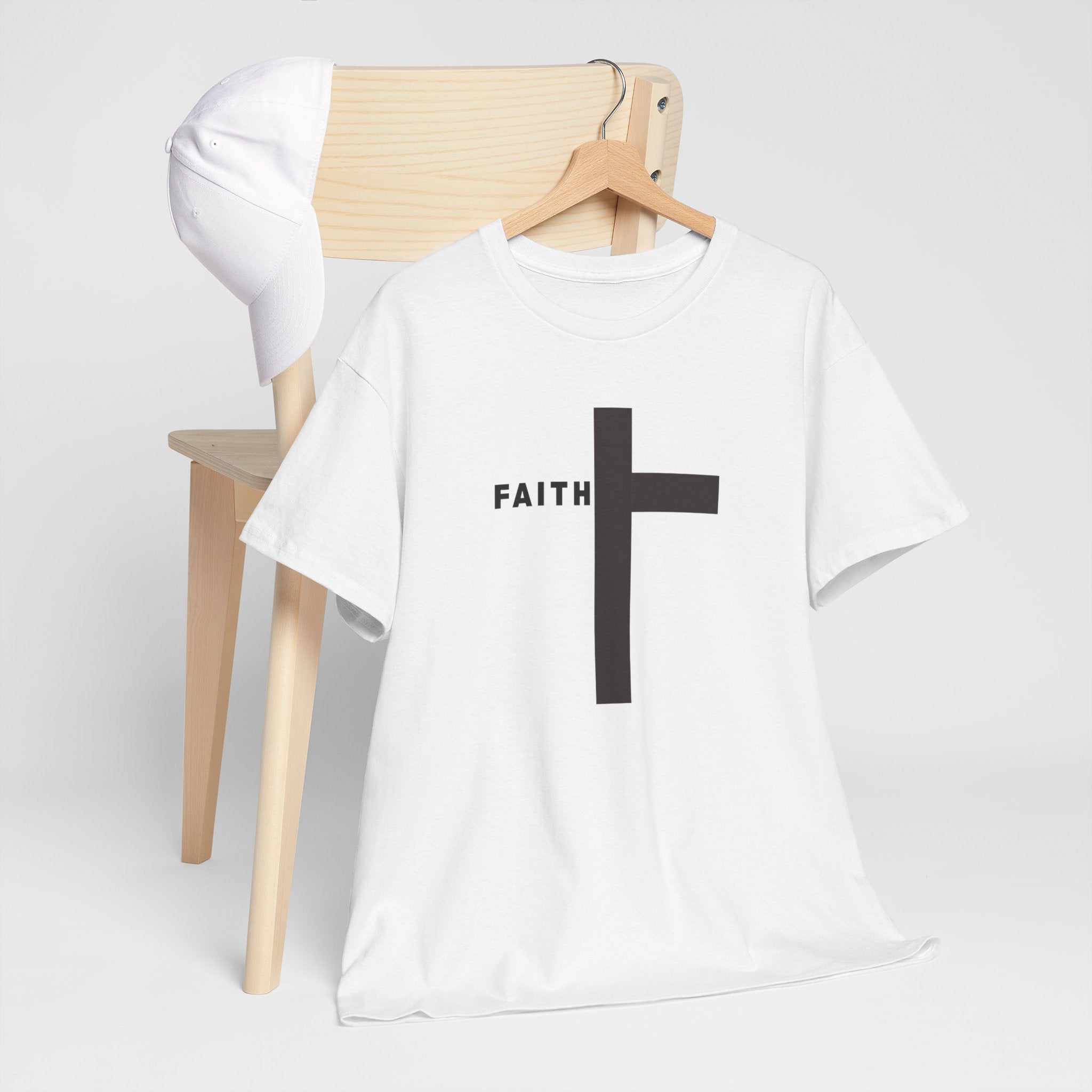 Faith Cross T‑Shirt — Minimal Christian Tee