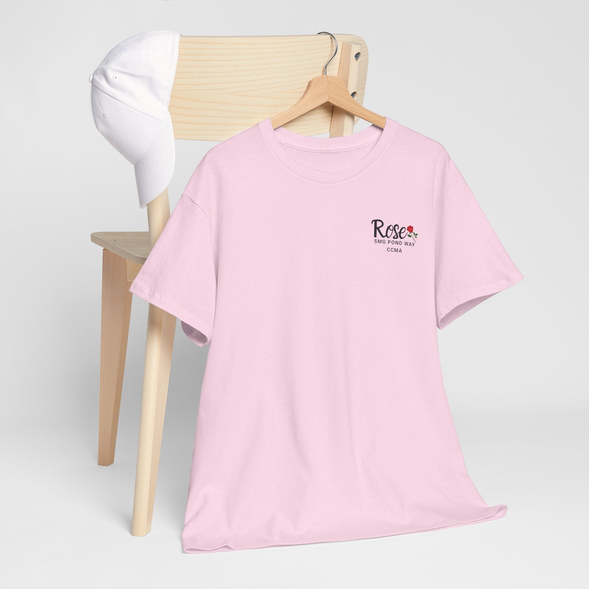 Personalized name Rose Work T-shirt with Rose
