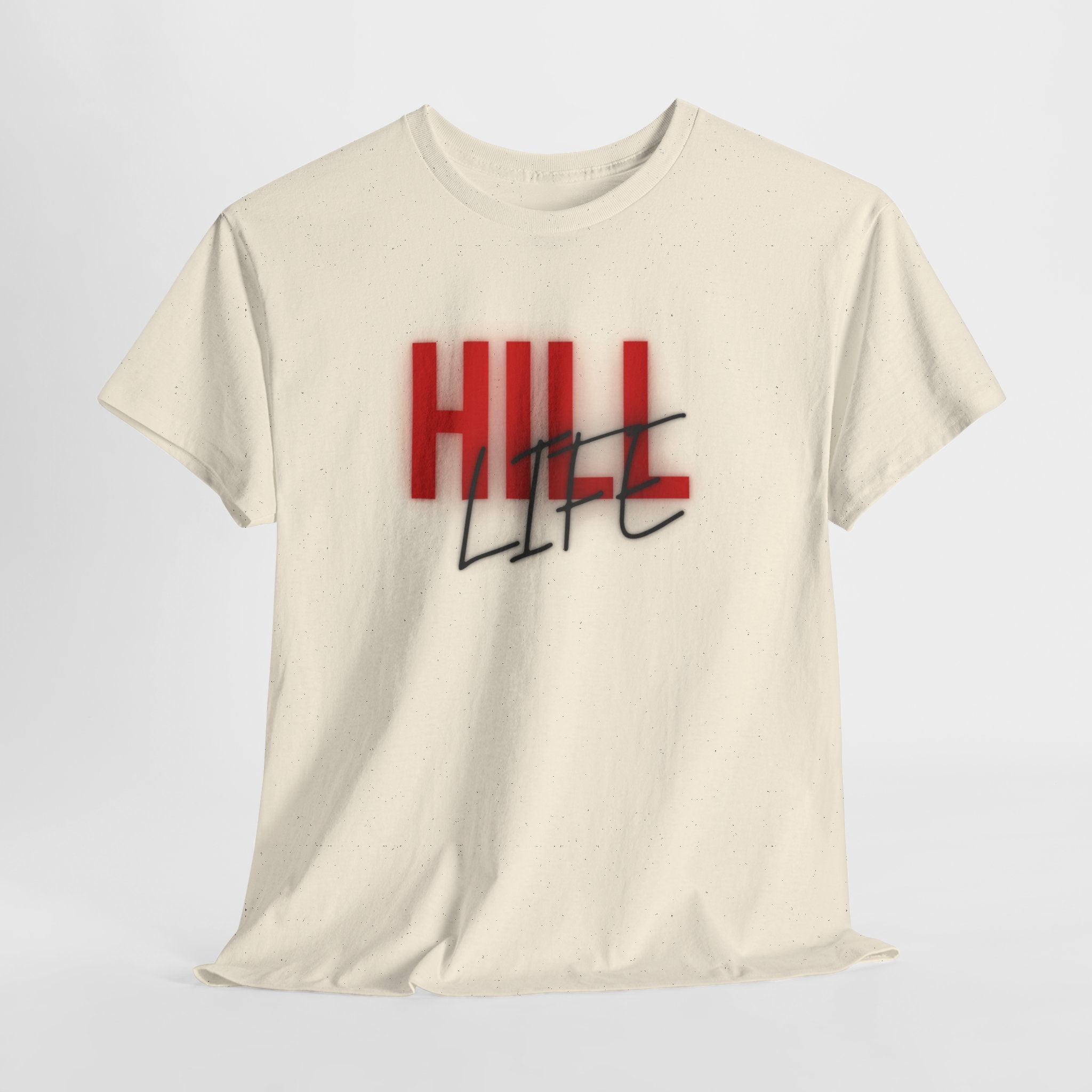 Hill Life Tee — Red Gradient Graphic T-Shirt