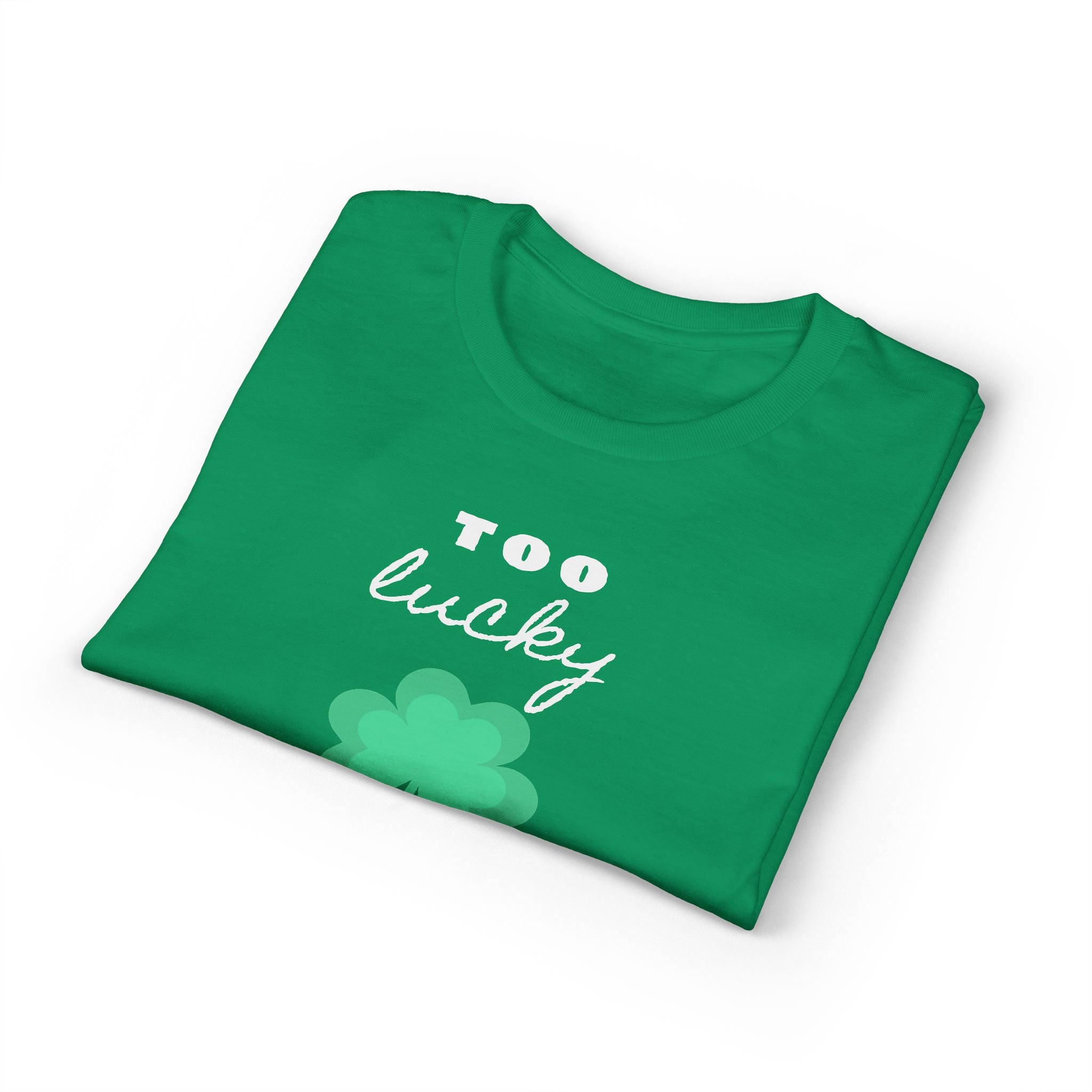St. Patrick's Day T-Shirt – "Too Lucky to Be Pinched" Shamrock Tee