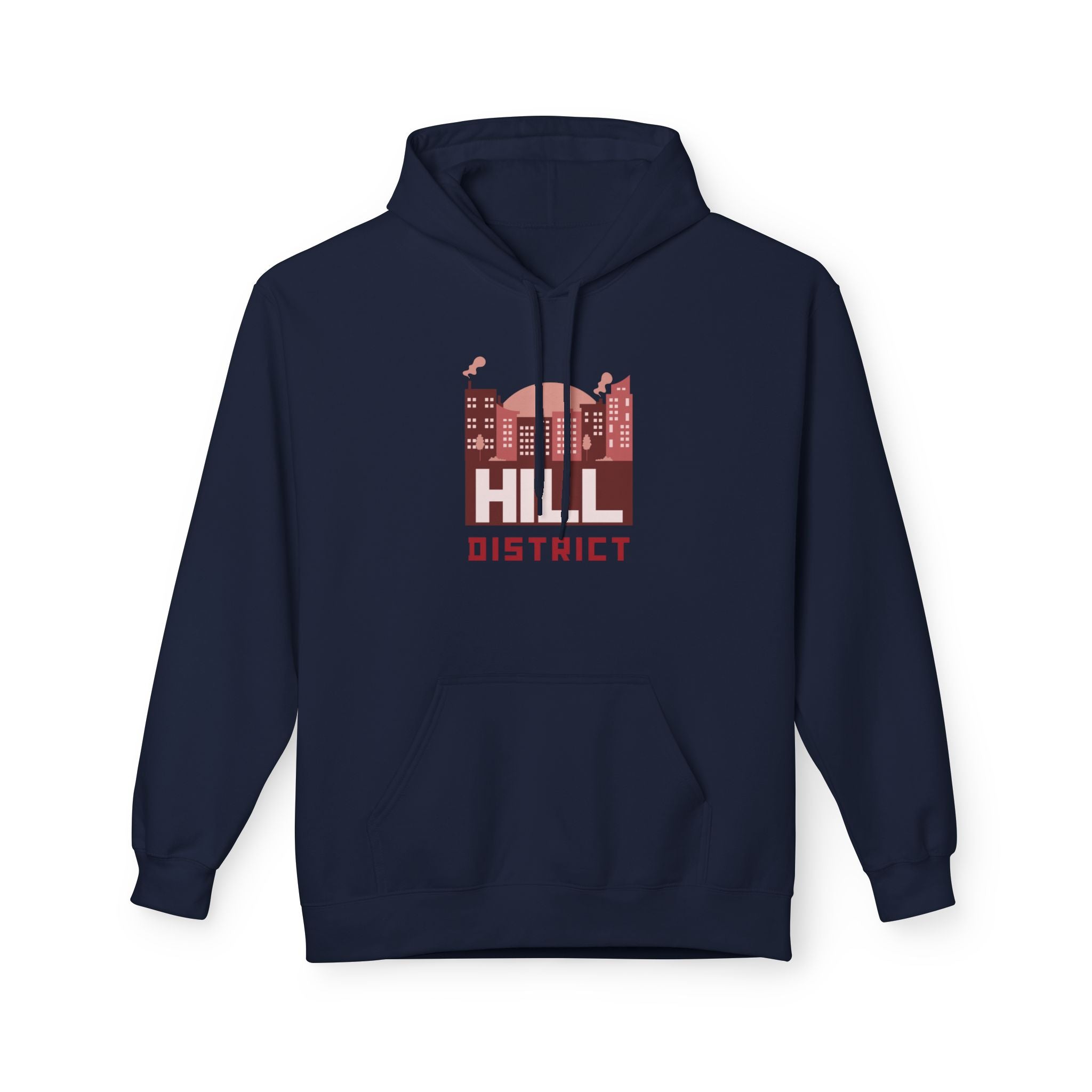 Hill District Hoodie — Vintage Cityscape Graphic Pullover