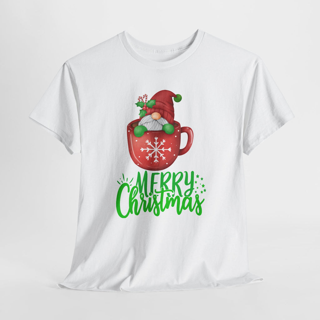 Merry Christmas Gnome in Mug Graphic T-Shirt