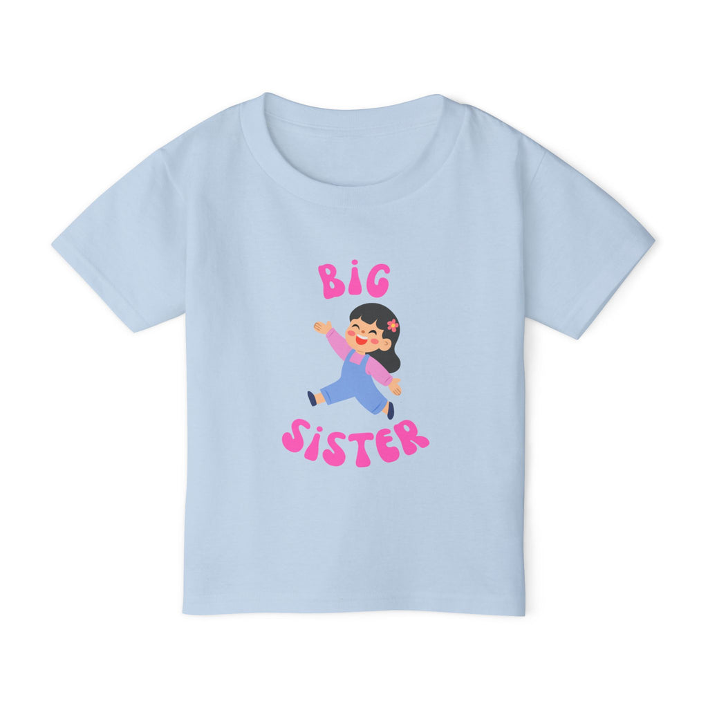 Big Sister Toddler T-Shirt — Cute Cartoon Sibling Announcement Tee