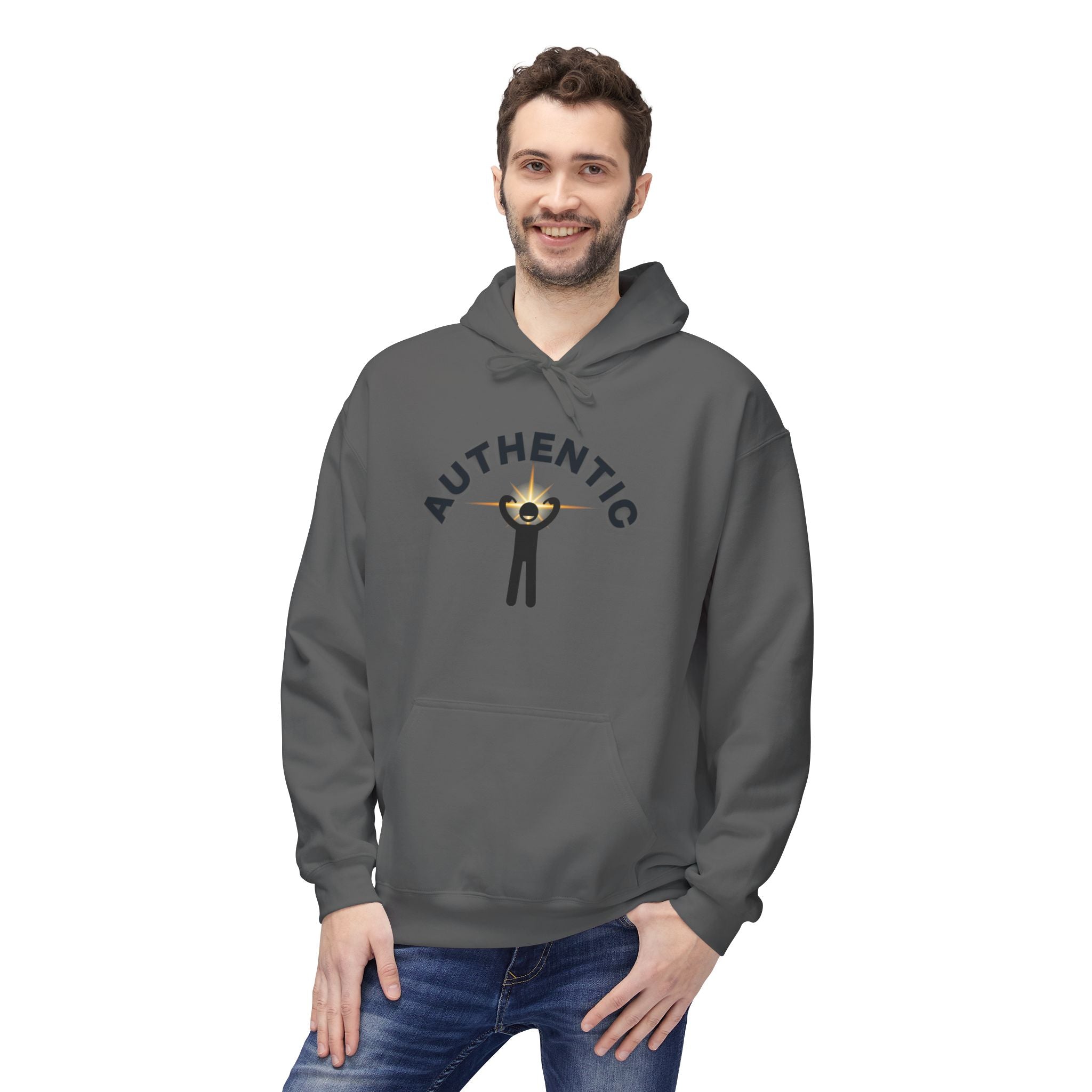 Authentic you Hoodie — 'Authentic' Graphic Pullover