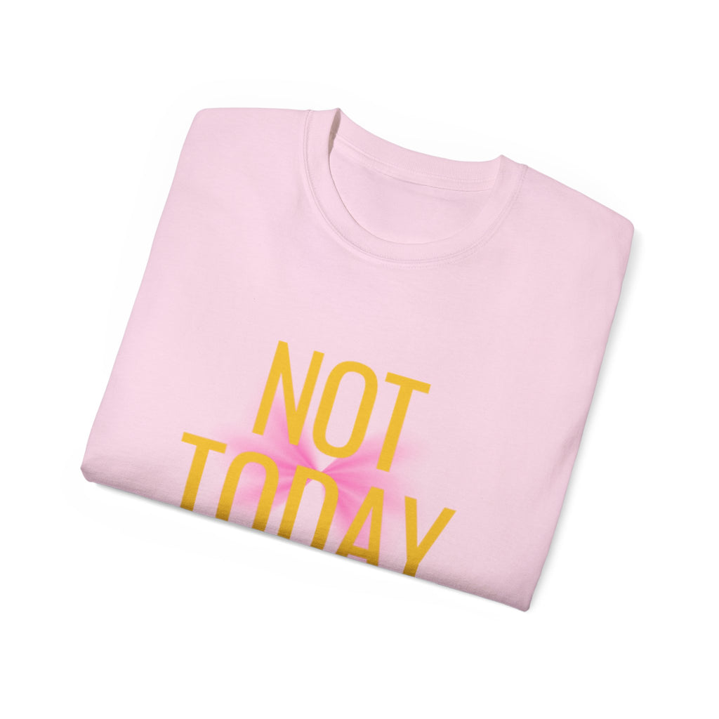 Not Today Cancer T-Shirt — Inspirational Cancer Awareness Tee with Pink Ribbon