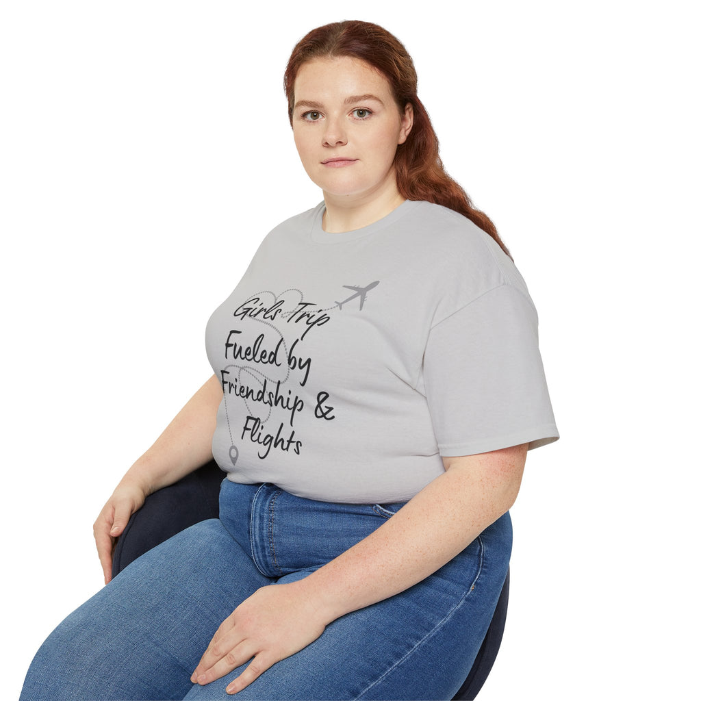 Girls Trip Tee — "Girls Trip Fueled by Friendship & Flights" Travel Shirt