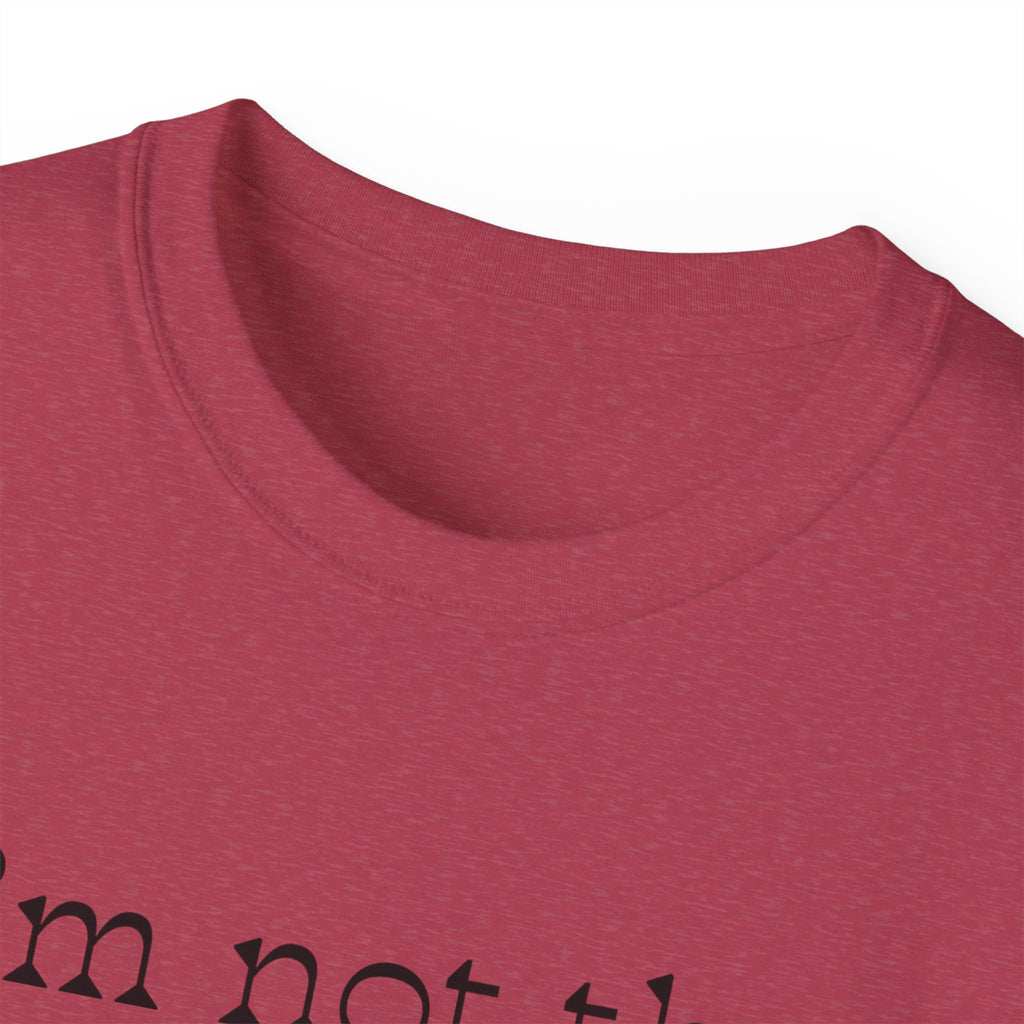 "I'm Not the Problem, Am I?" White Graphic Tee — Funny Sarcastic Statement T-Shirt