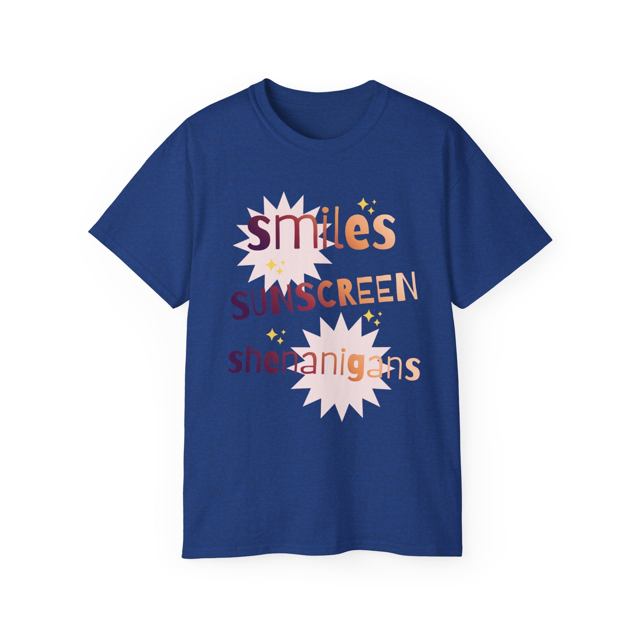 Smiles Sunscreen Shenanigans Tee — Fun Summer Beach Shirt