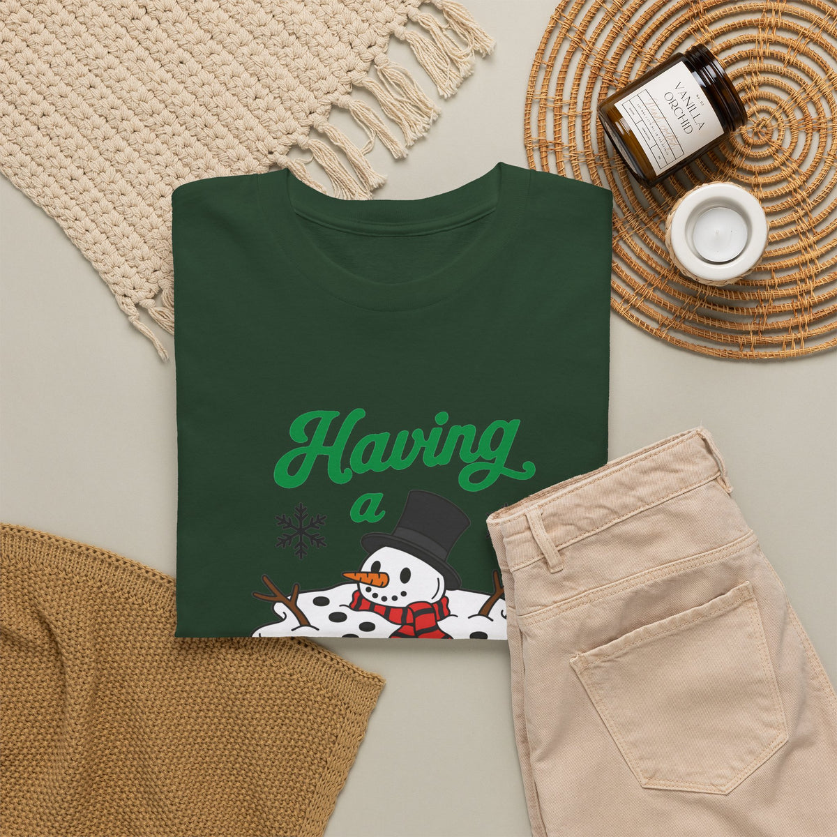 Having a Meltdown Snowman Christmas T-Shirt