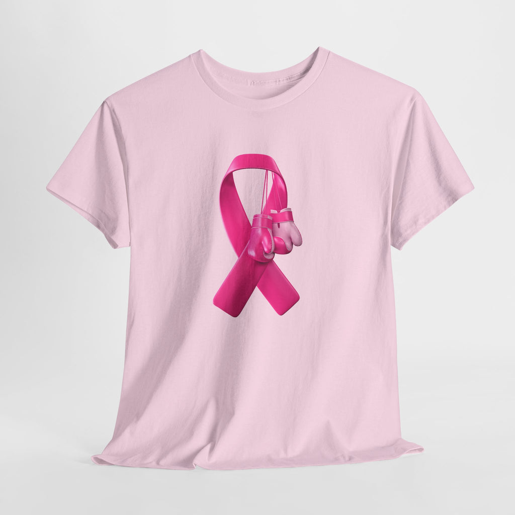 Breast Cancer Awareness Tee — Pink Ribbon with Boxing Gloves