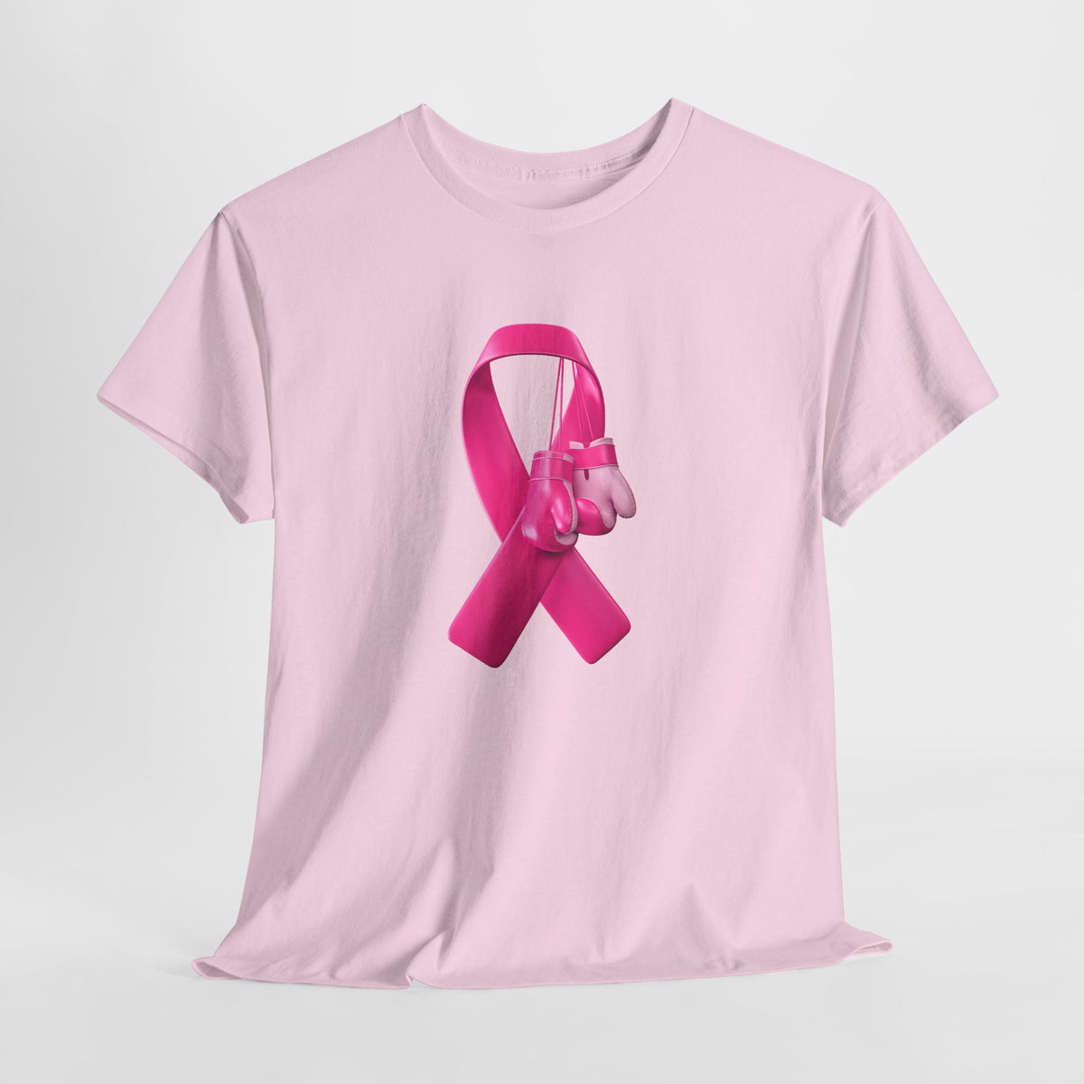 Breast Cancer Awareness Tee — Pink Ribbon with Boxing Gloves