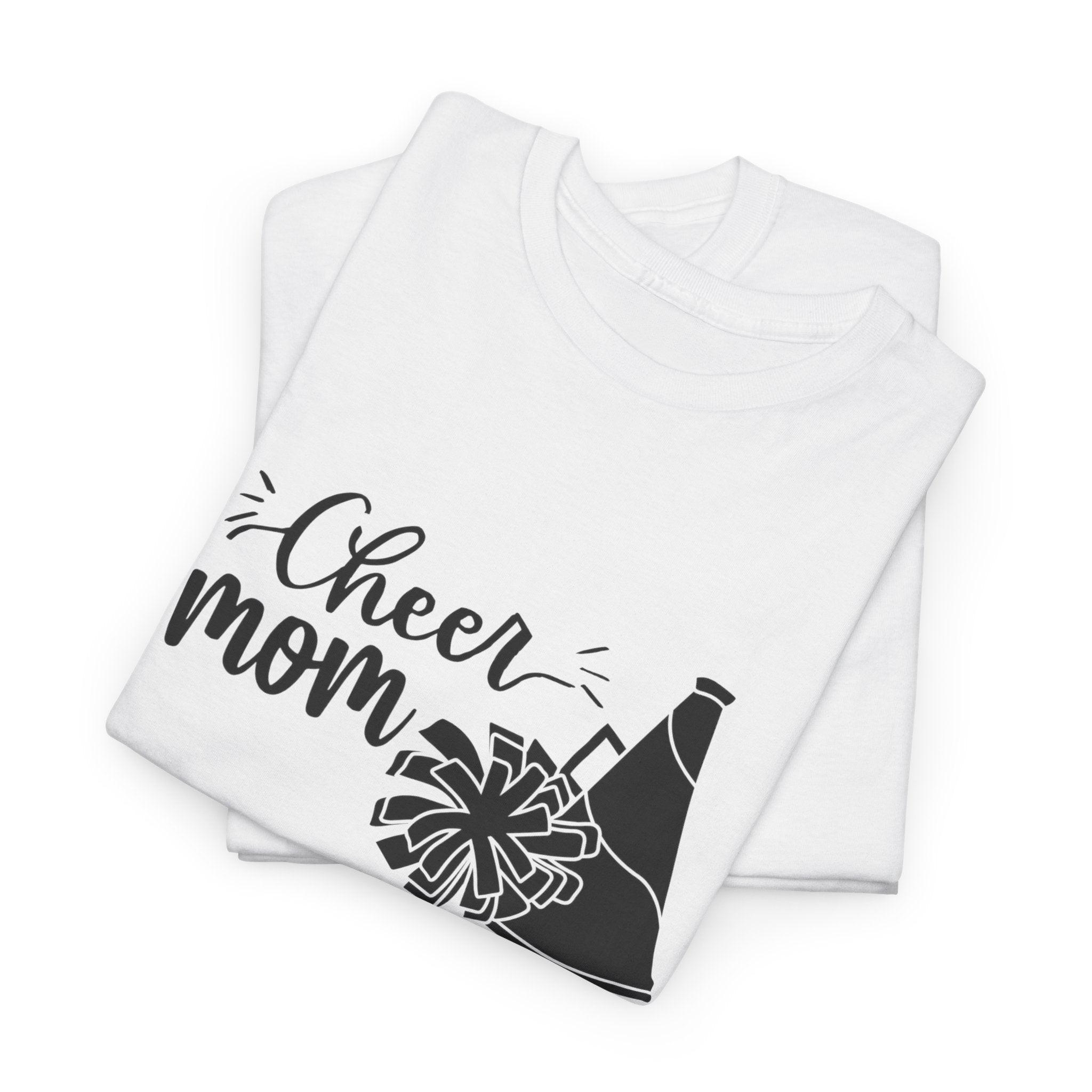 Cheer Mom T-Shirt — Pom Pom & Megaphone Mom Tee
