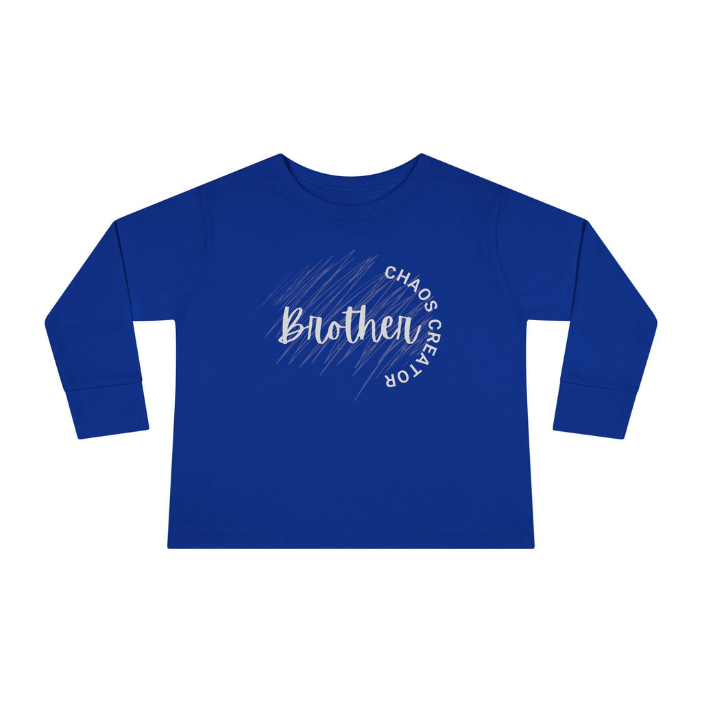 Toddler Long Sleeve Tee — “Chaos Creator” Brother Graphic