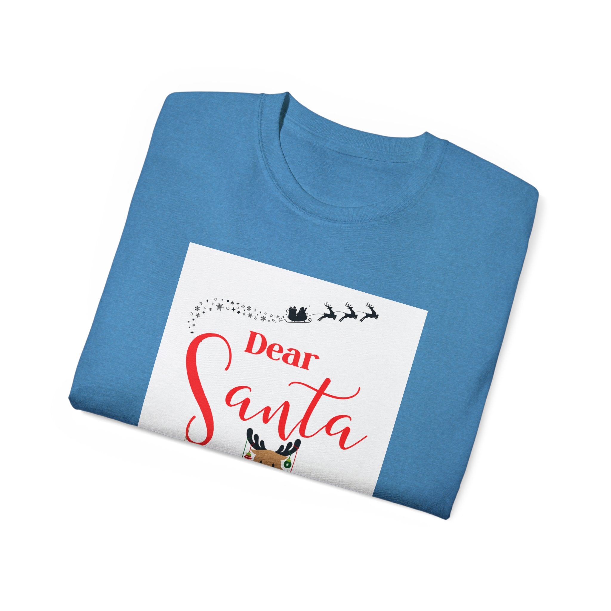 Dear Santa Festive Fun Aunt Tee, Christmas Shirt, Holiday Gift, Cute Santa Tee, Unisex Seasonal T-Shirt, Cute Aunt Apparel