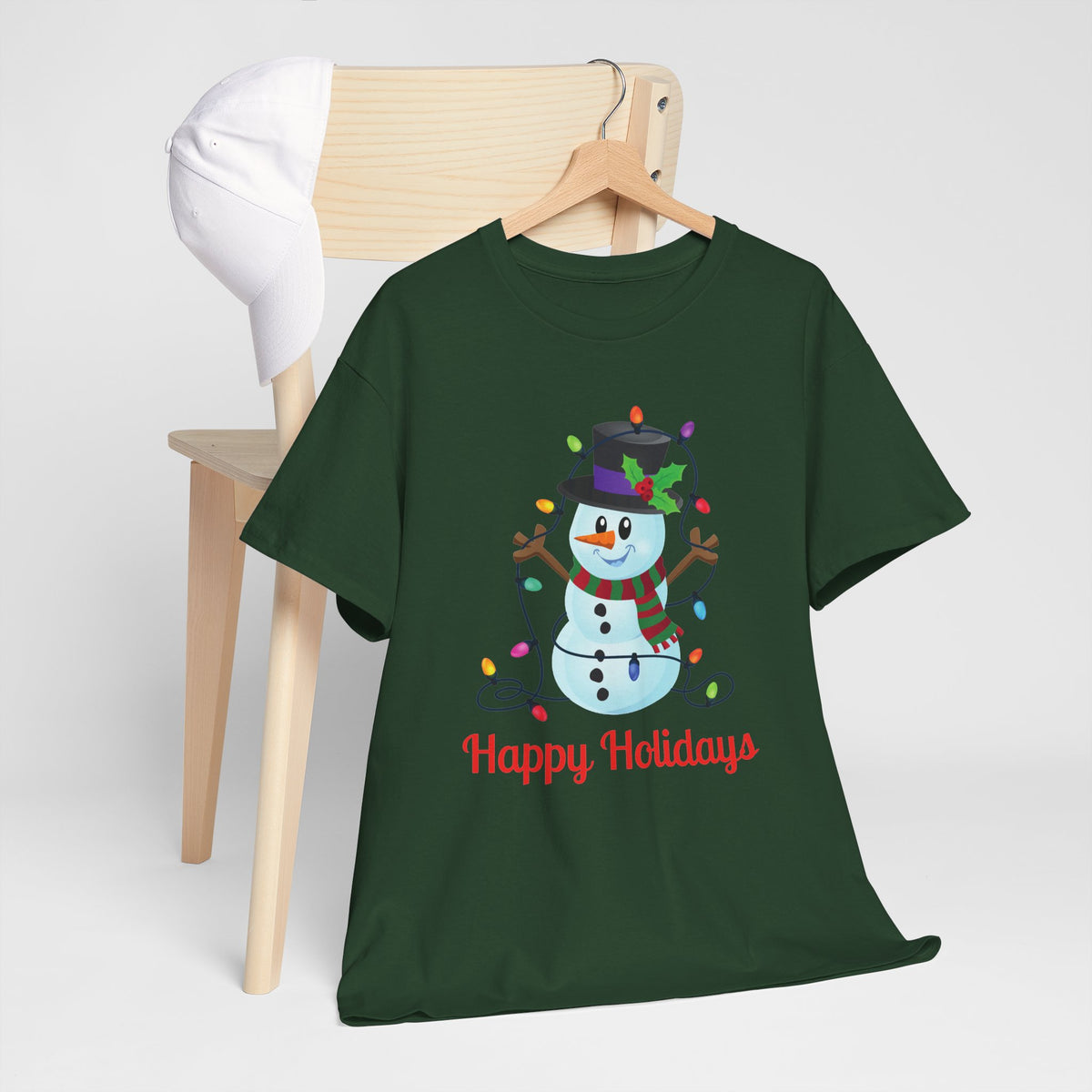Happy Holidays Snowman Christmas T-Shirt