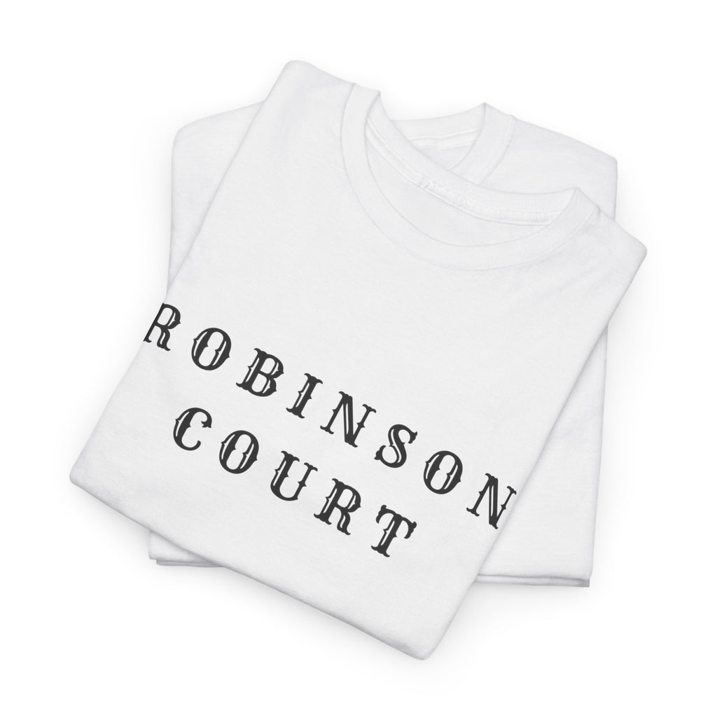 Robinson Court T-Shirt — Minimal Vintage Text Streetwear Tee