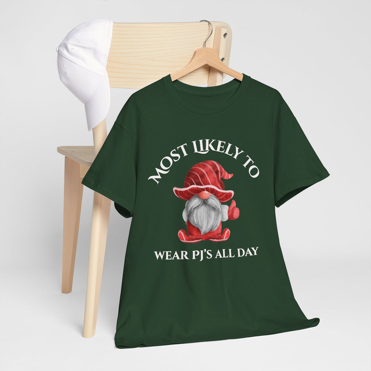 Most Likely to Wear PJ’s All Day Gnome T-Shirt