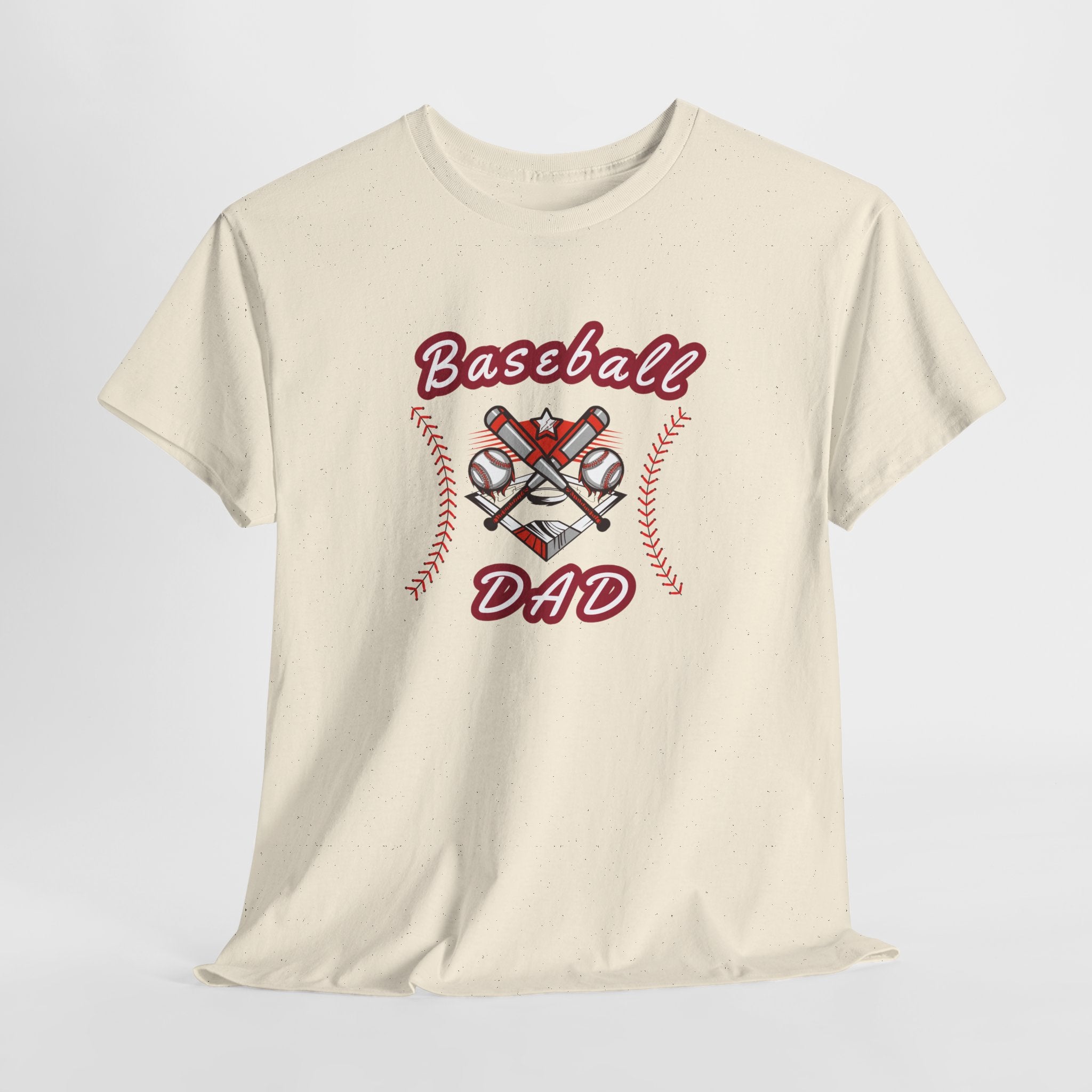 Baseball Dad T-Shirt – Vintage Crossed Bats & Glove Tee for Sports Fans, Father's Day Gift