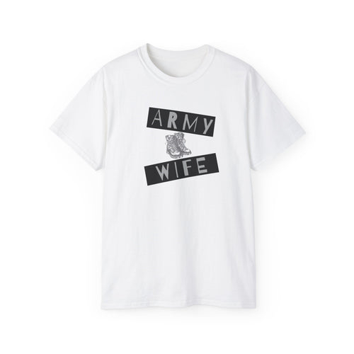 Army Wife T‑Shirt — Military Wife Tee with Combat Boot Graphic