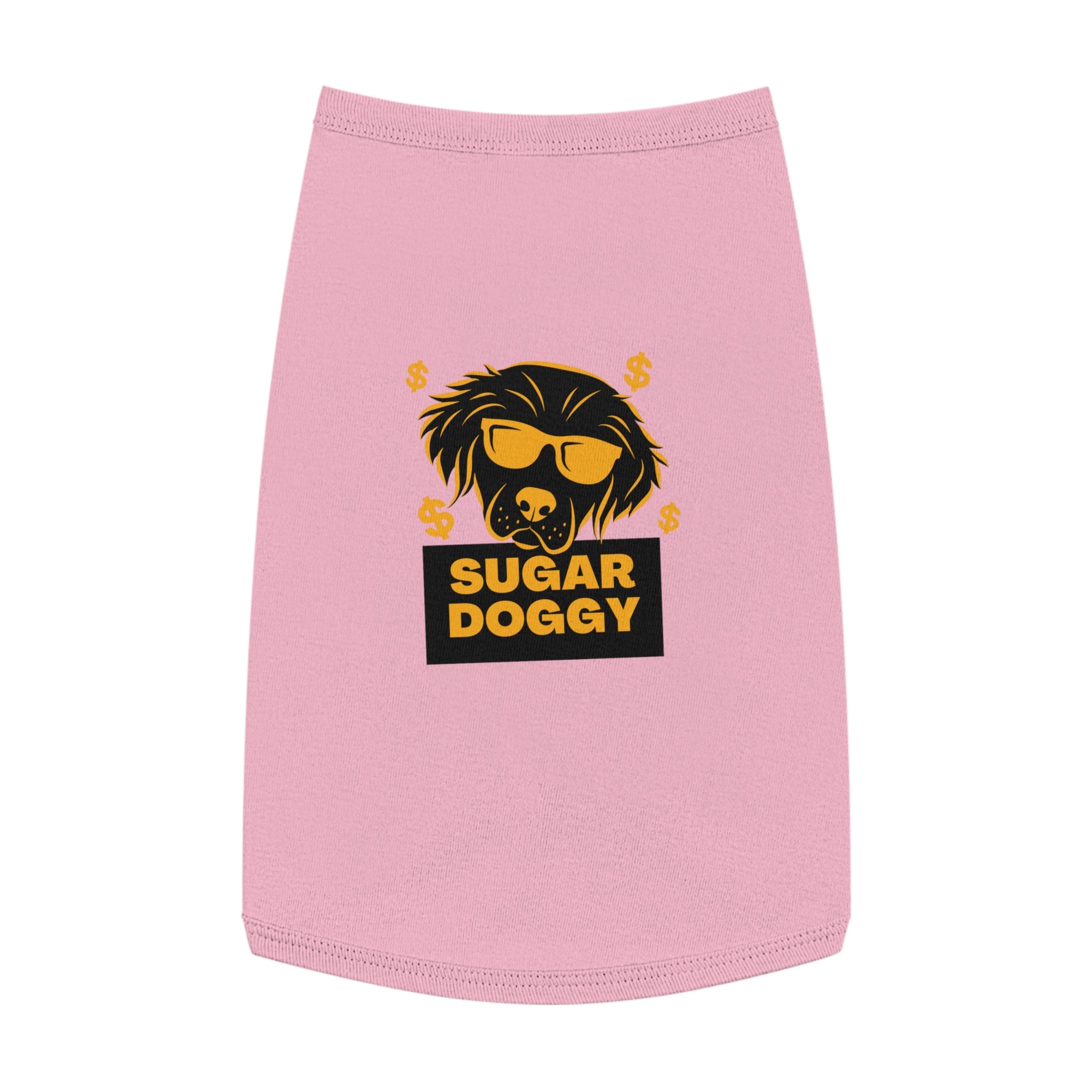 Sugar Doggy Pet Tank Top — Funny Dog Tee with Sunglasses & Dollar Sign Design