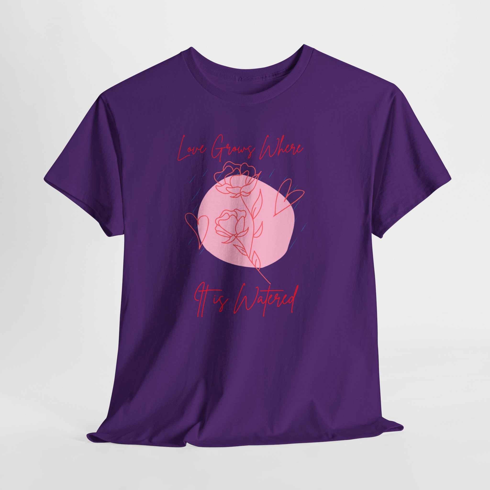 Rose Moon Graphic Tee — "Love Grows Where It’s Watered"