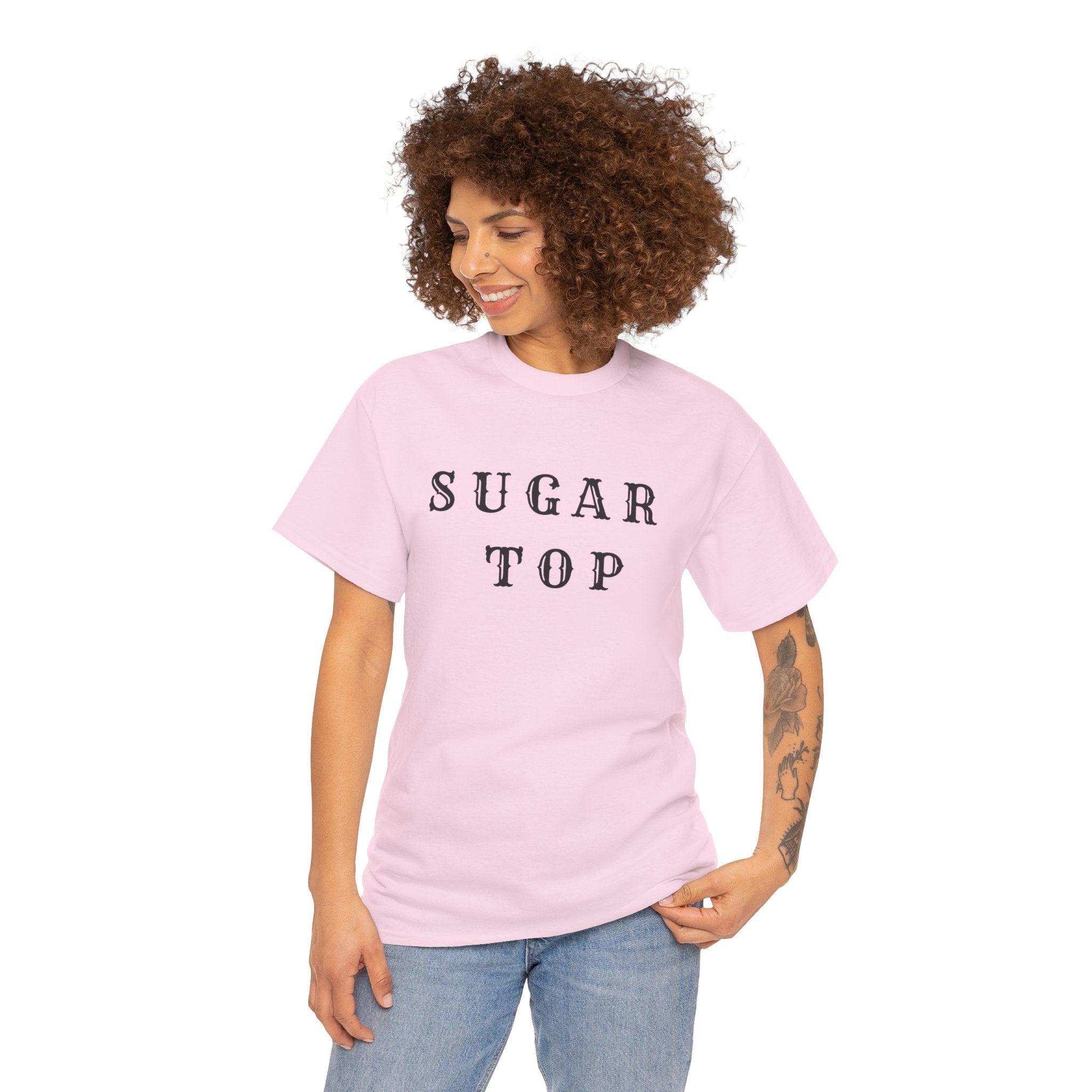 Sugar Top Minimalist Unisex Heavy Cotton Tee