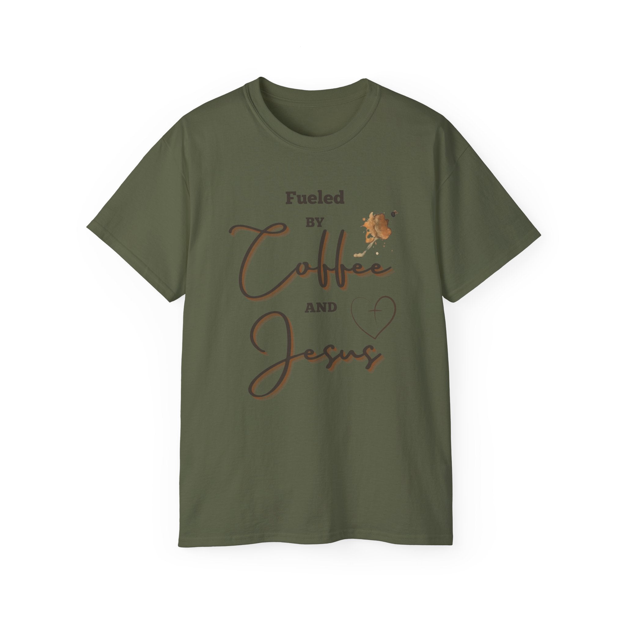 Coffee and Jesus T‑Shirt — "Fueled by Coffee and Jesus" Faith Graphic Tee