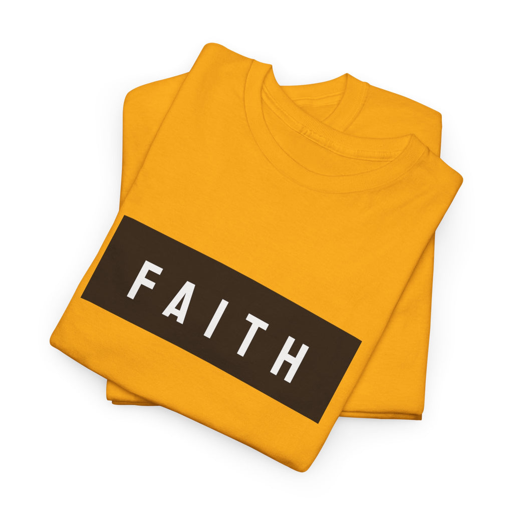 Faith Graphic Tee — Minimal Black Box Christian T-Shirt