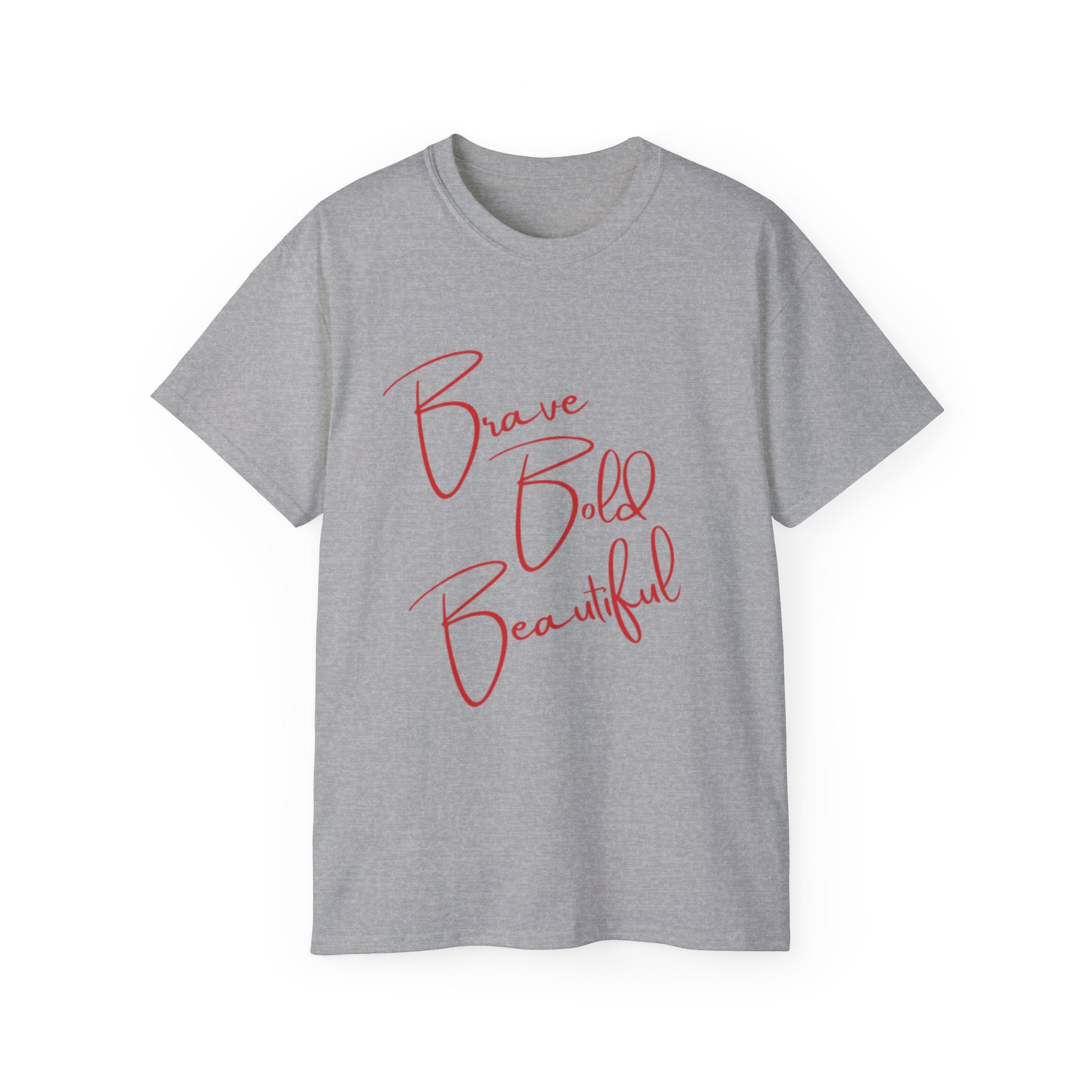 Brave Bold Beautiful Tee — Inspirational Script Women's T‑Shirt