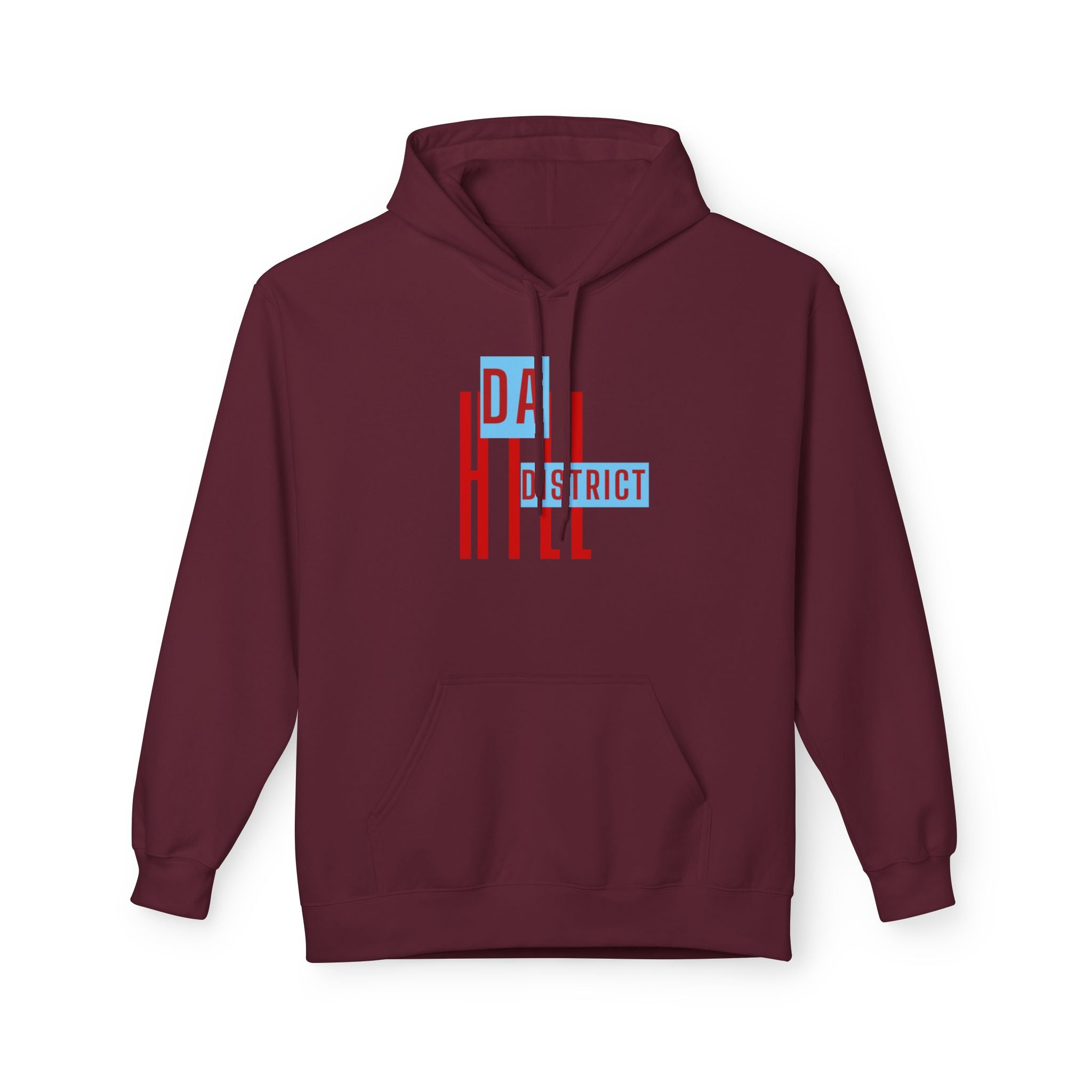 Hill District Retro Text Hoodie — 'Da Hill District' Pittsburgh Pride Sweatshirt