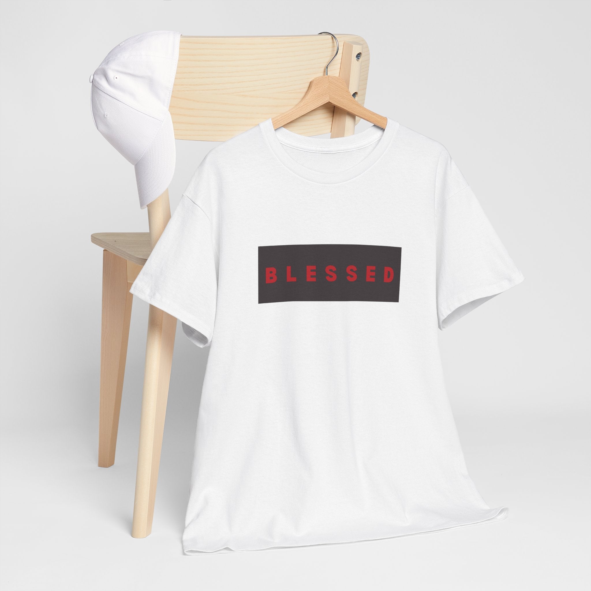 Blessed Box Logo T-Shirt — Minimal Christian Faith Tee