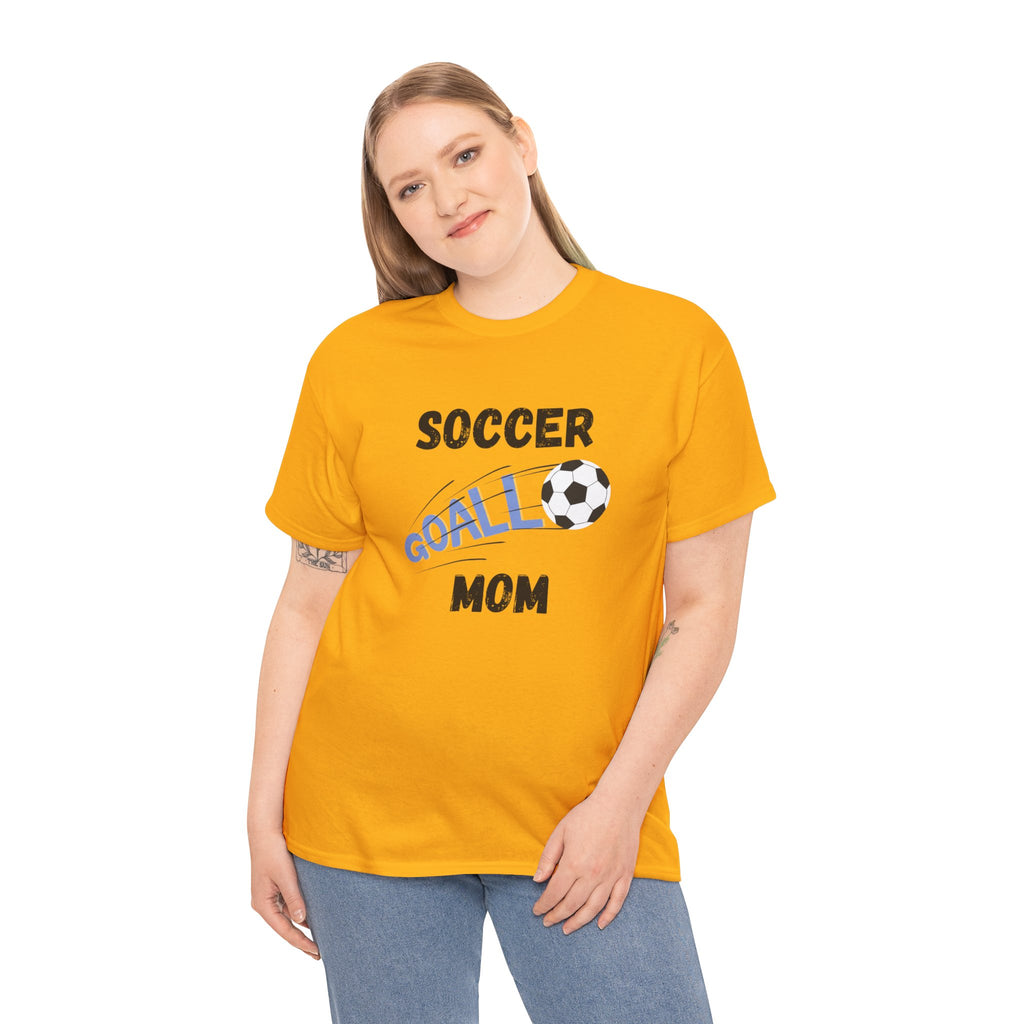 Soccer Mom T‑Shirt — 'Soccer Goal!' Graphic Tee with Soccer Ball