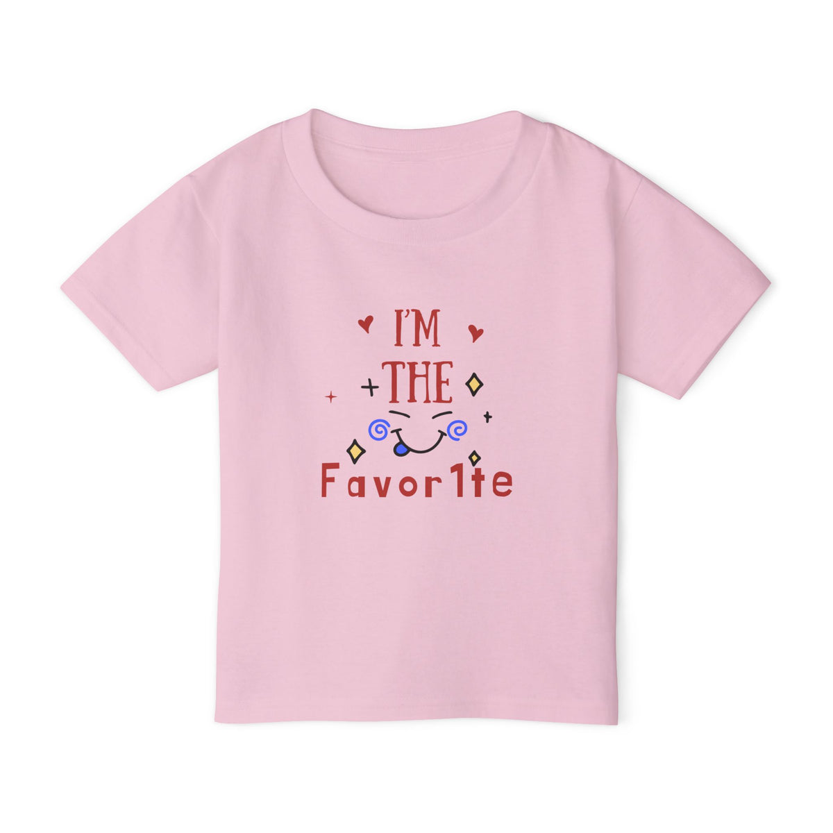 Toddler T‑Shirt — "I'm the Favorite" Playful Kids Tee (Cute Hearts & Script)